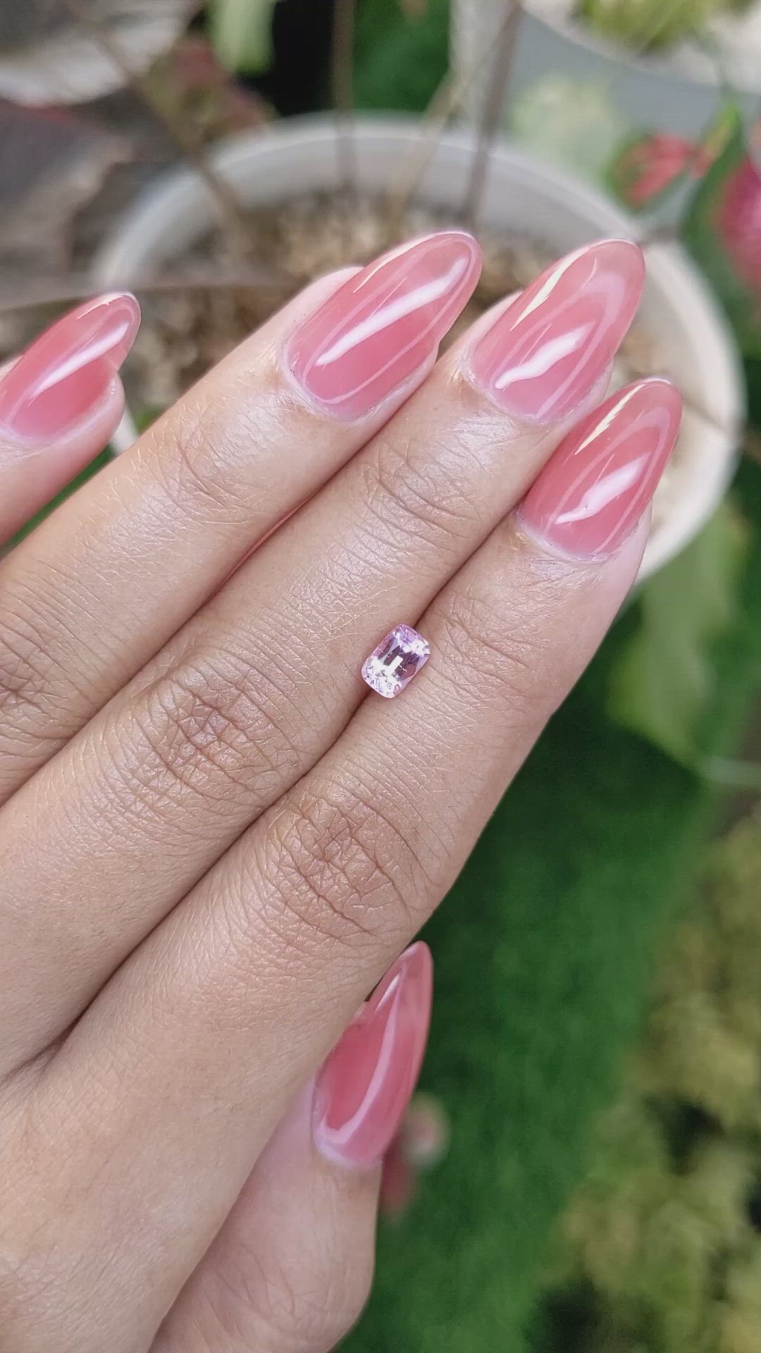0.66 Ct. Pink Spinel from Ceylon (Sri Lanka) Size Video