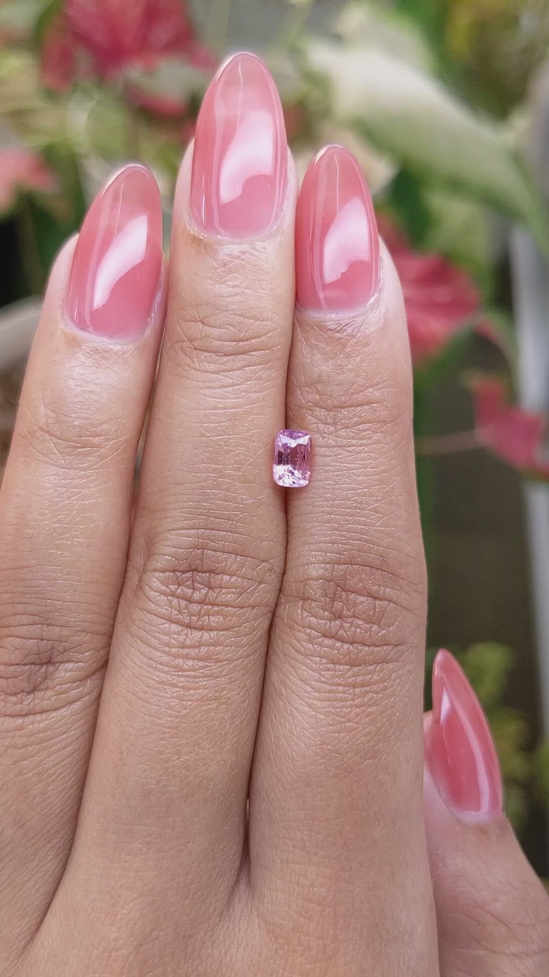 0.66 Ct. Pink Spinel from Ceylon (Sri Lanka) Size Video