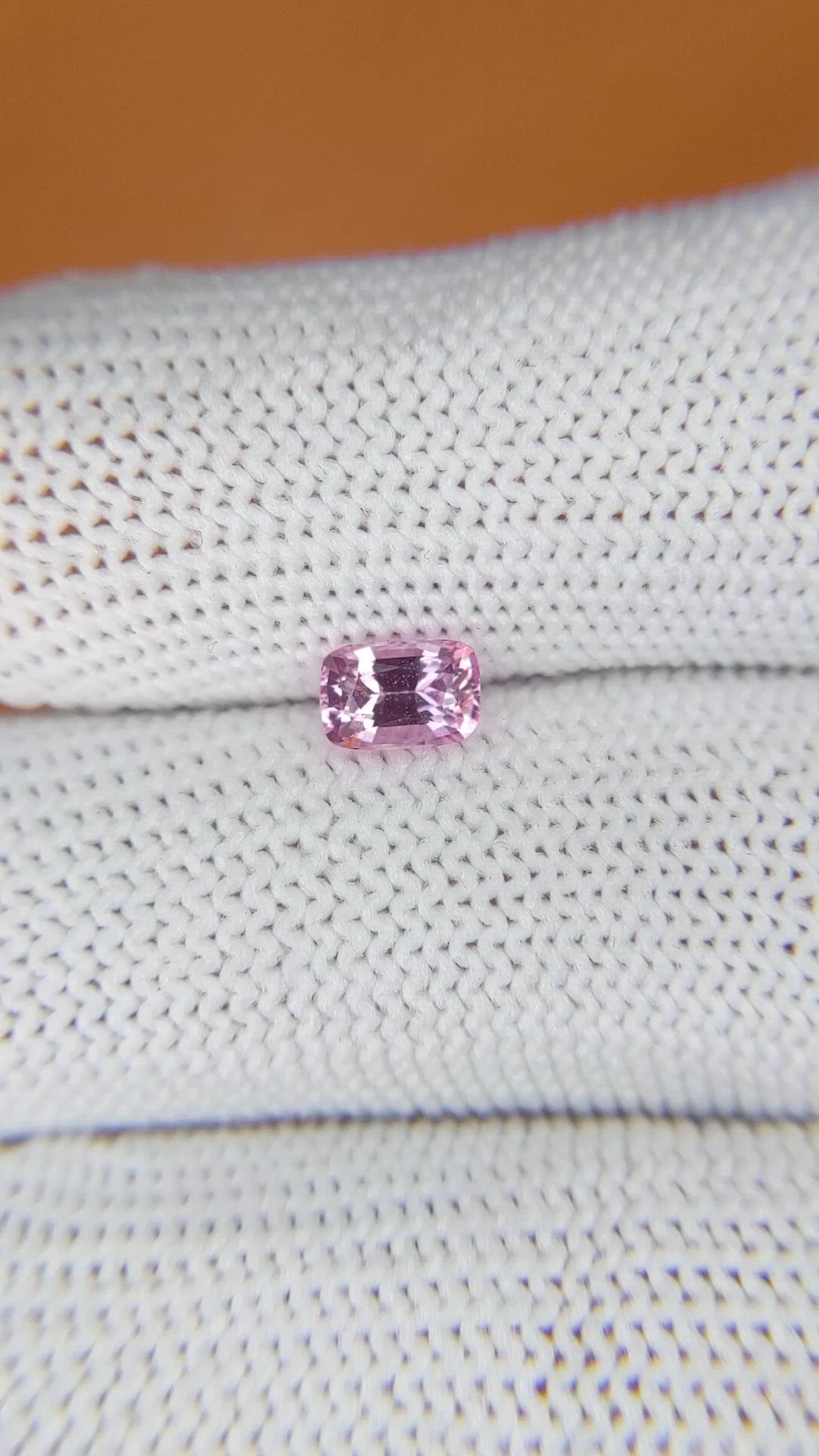 0.66 Ct. Pink Spinel from Ceylon (Sri Lanka) Size Video