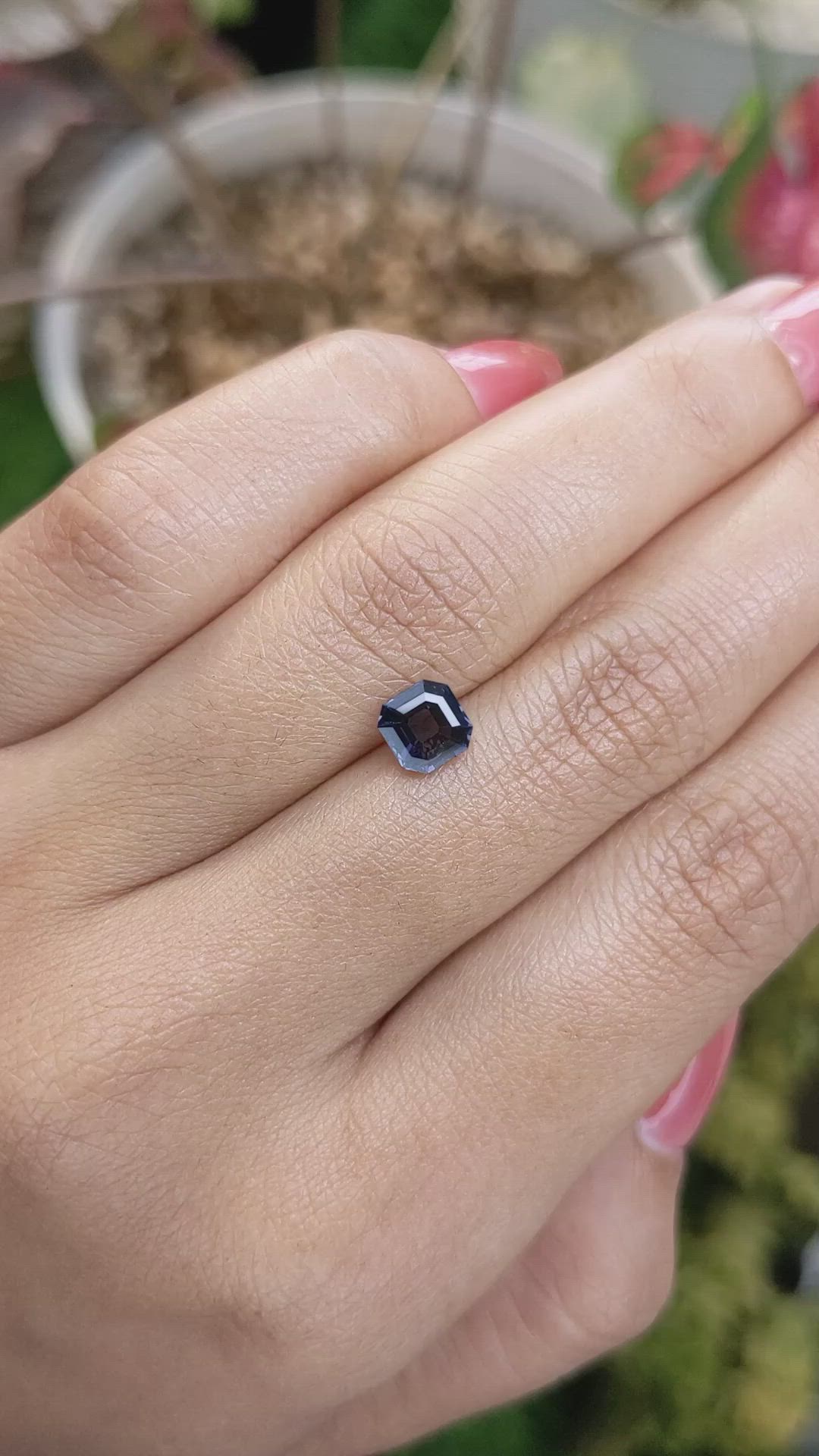 1.07 Ct. Blue Spinel from Ceylon (Sri Lanka) Size Video