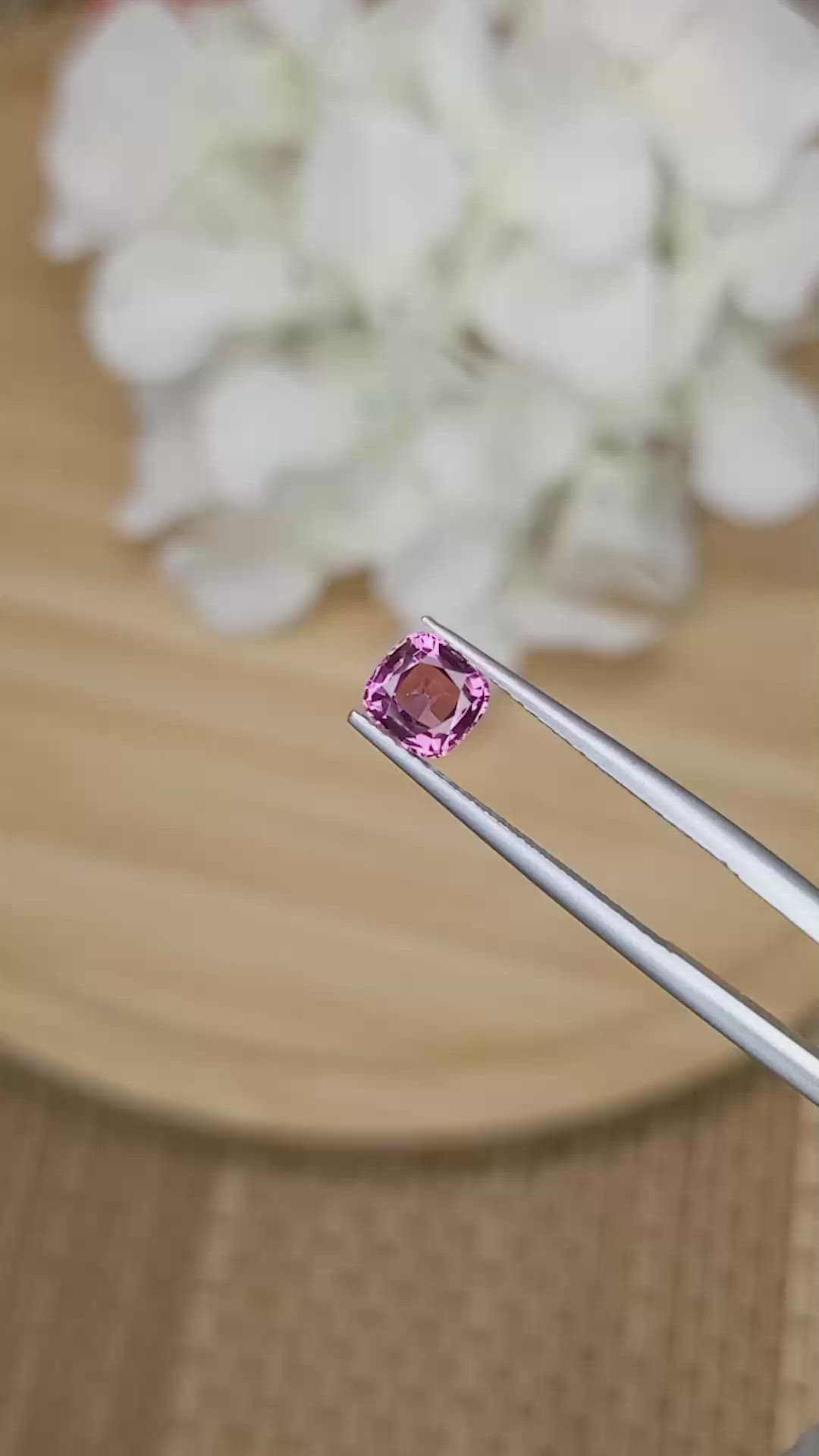 0.88 Ct. Pink Spinel from Ceylon (Sri Lanka) Size Video