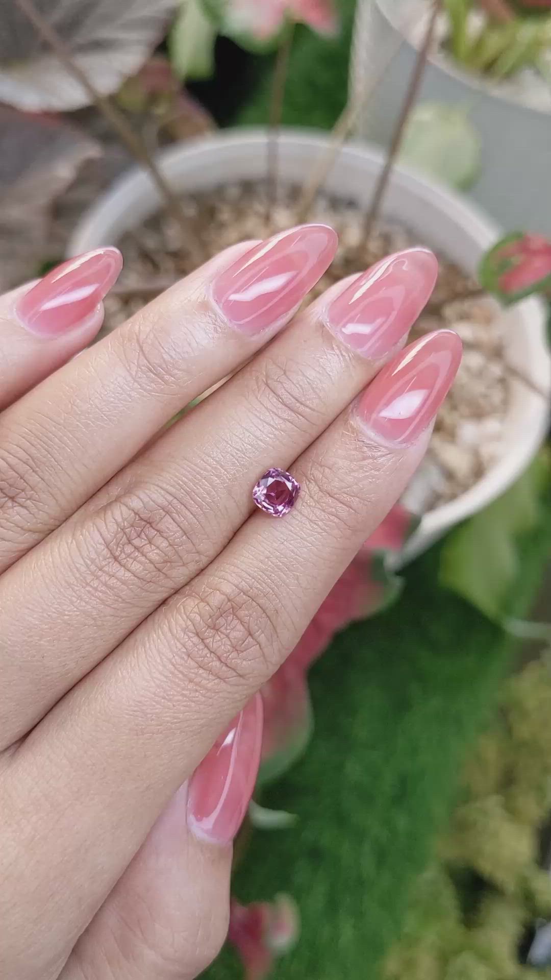 0.88 Ct. Pink Spinel from Ceylon (Sri Lanka) Size Video