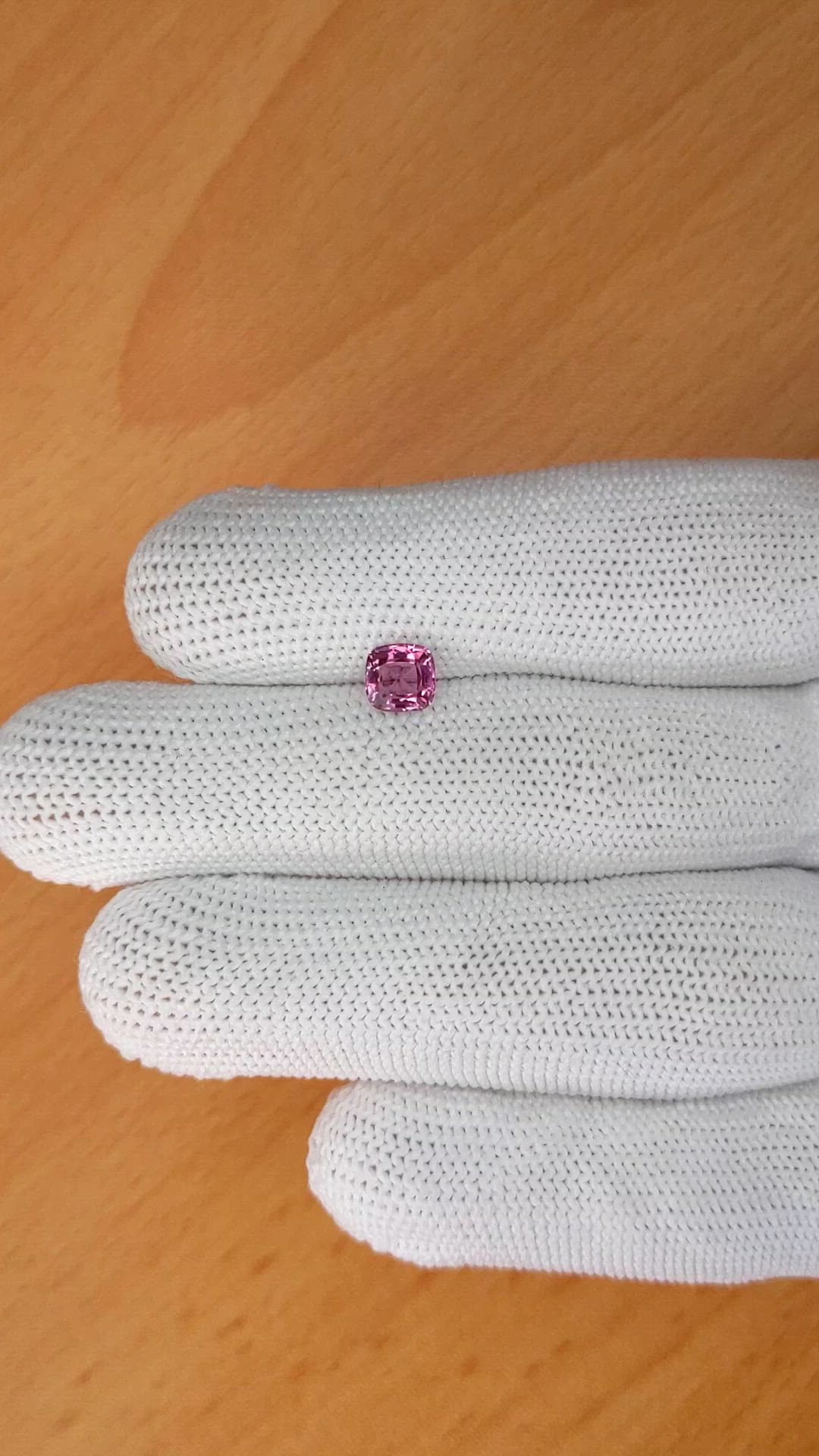 0.88 Ct. Pink Spinel from Ceylon (Sri Lanka) Size Video