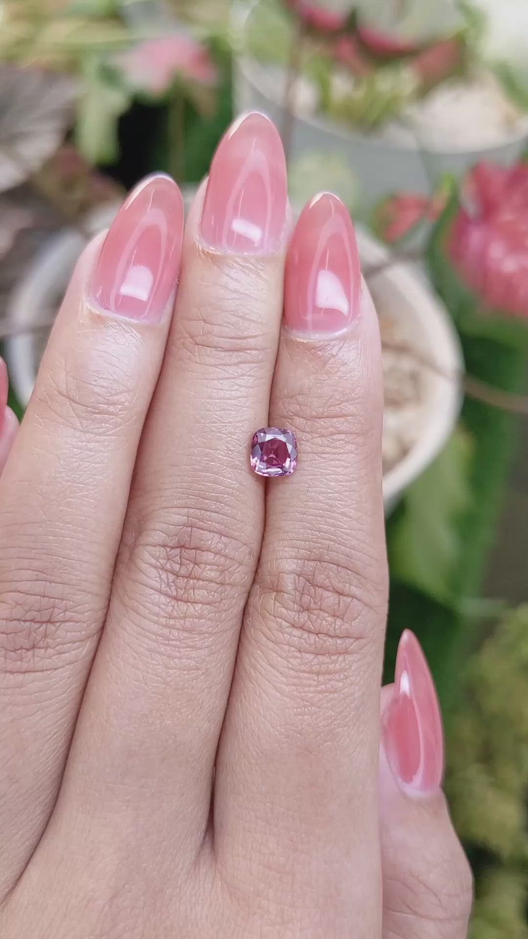 0.88 Ct. Pink Spinel from Ceylon (Sri Lanka) Size Video