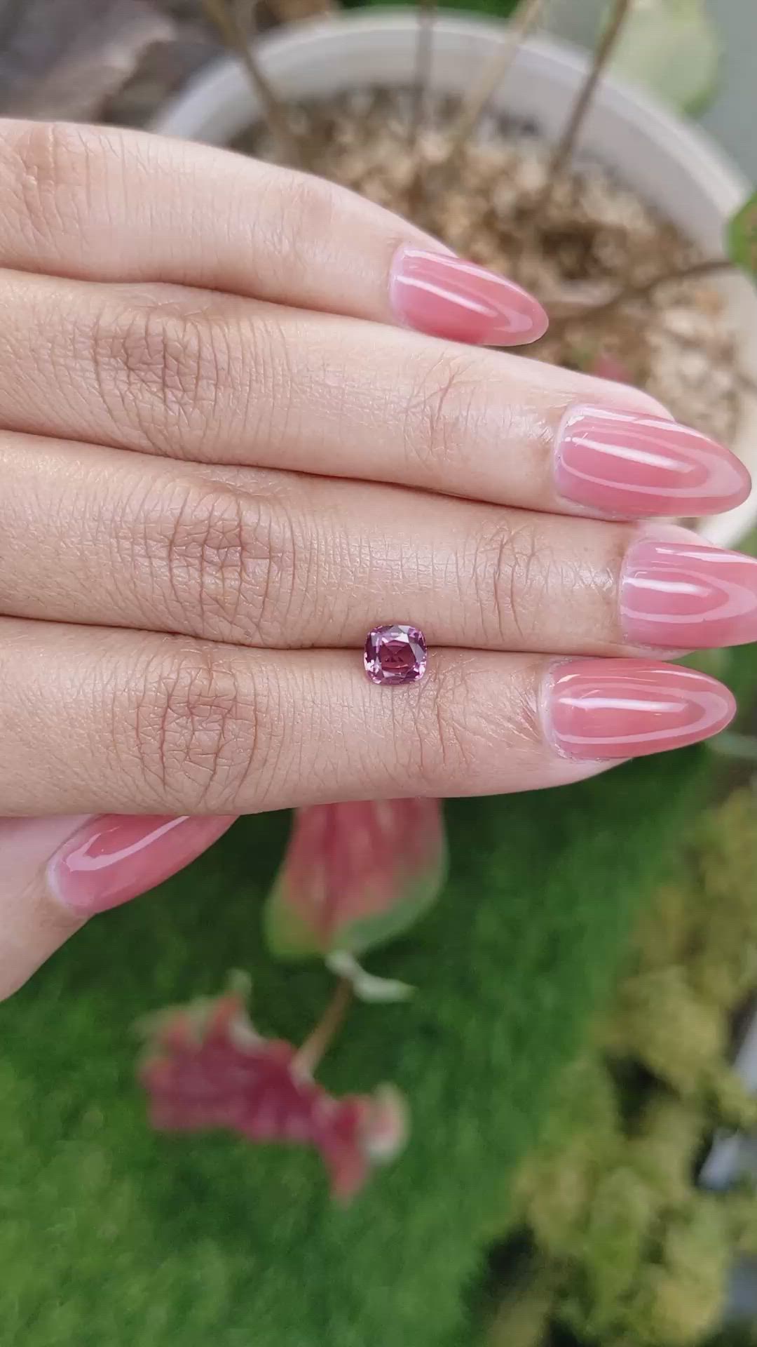 0.88 Ct. Pink Spinel from Ceylon (Sri Lanka) Size Video