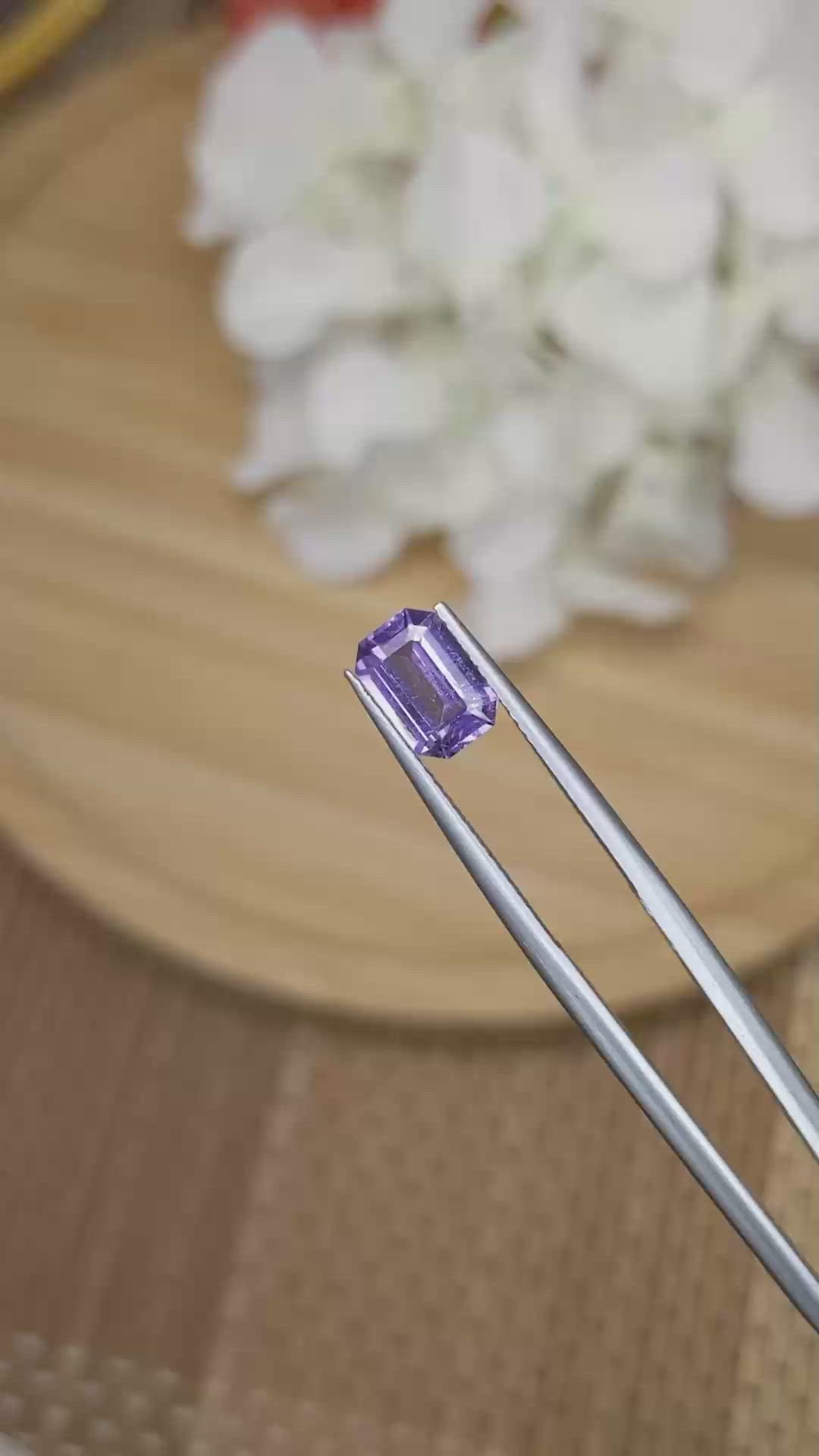 1.58 Ct. Purple Spinel from Ceylon (Sri Lanka) Size Video