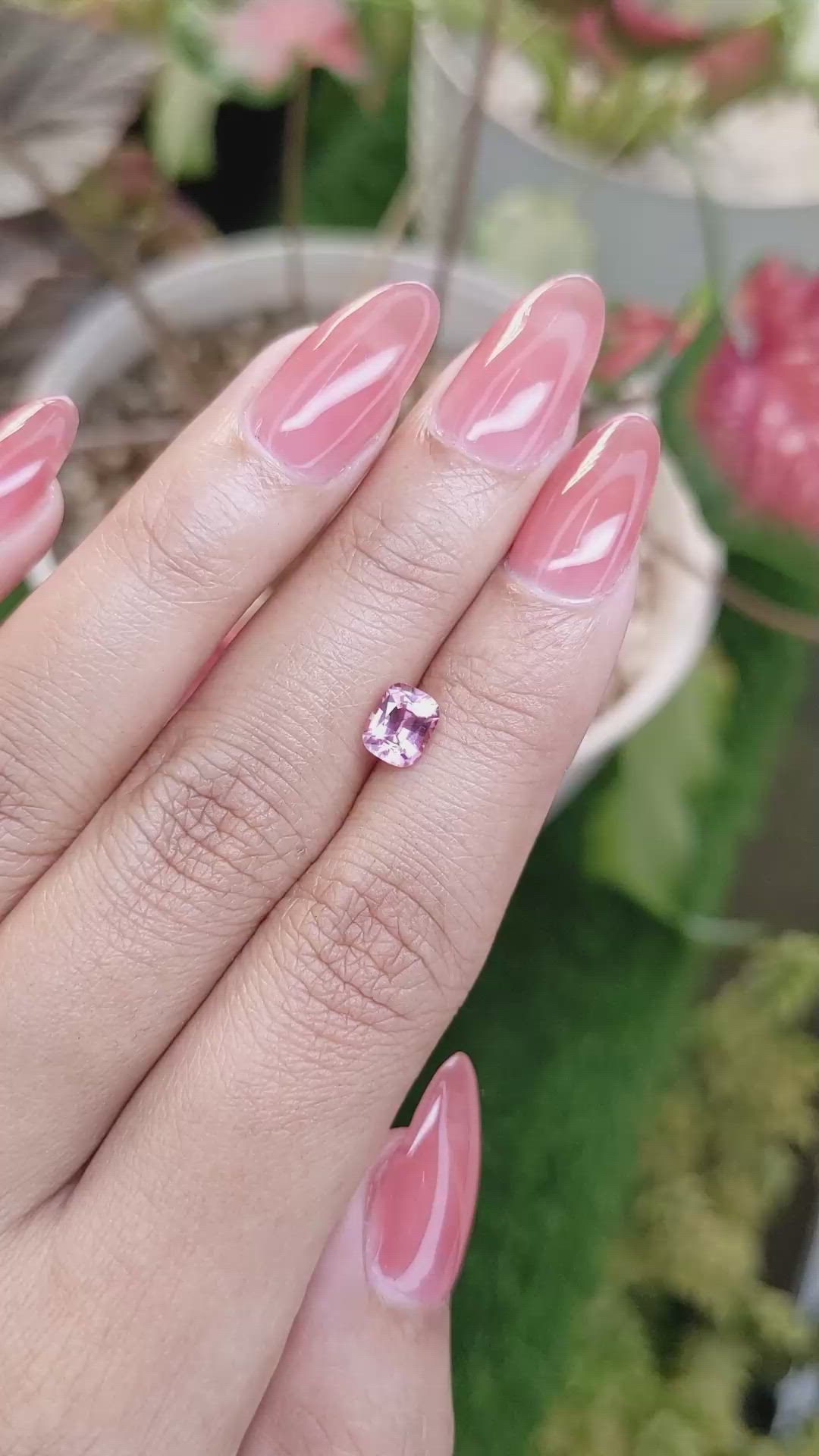 0.91 Ct. Pink Spinel from Ceylon (Sri Lanka) Size Video