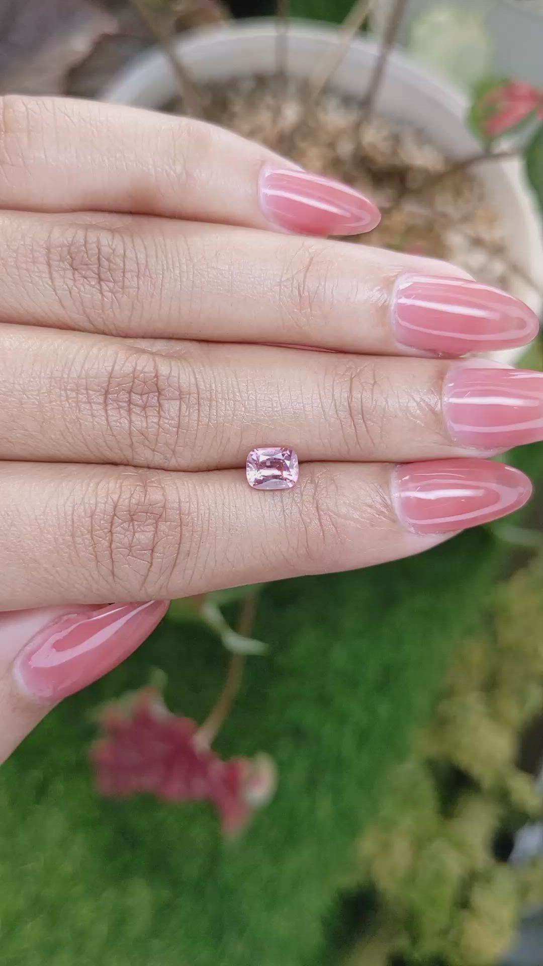0.91 Ct. Pink Spinel from Ceylon (Sri Lanka) Size Video