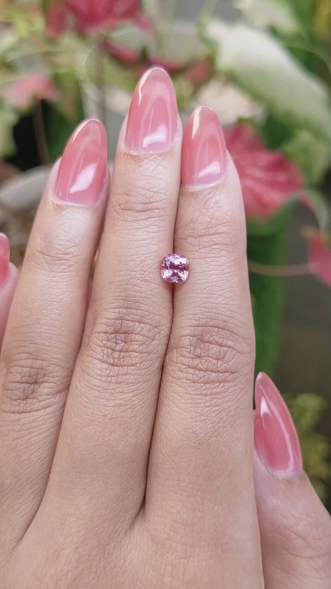 0.90 Ct. Pink Spinel from Ceylon (Sri Lanka) Size Video