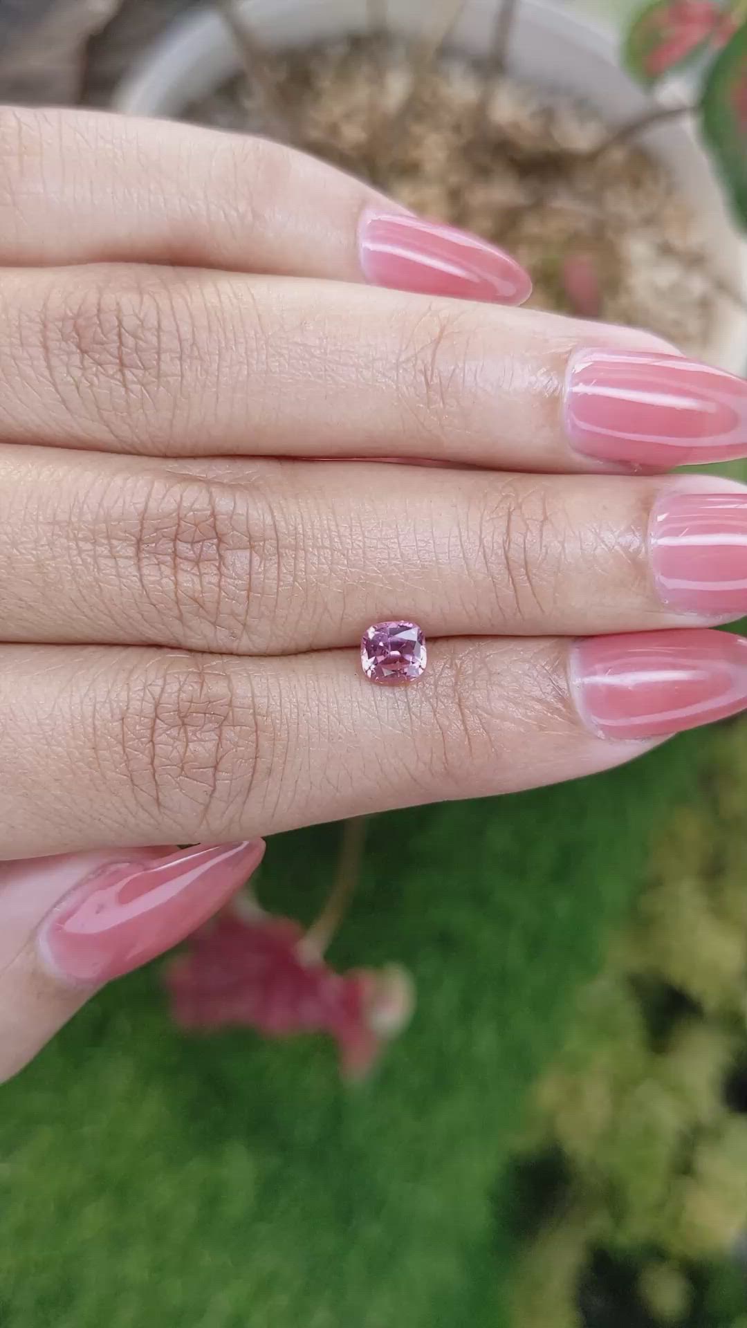 0.90 Ct. Pink Spinel from Ceylon (Sri Lanka) Size Video