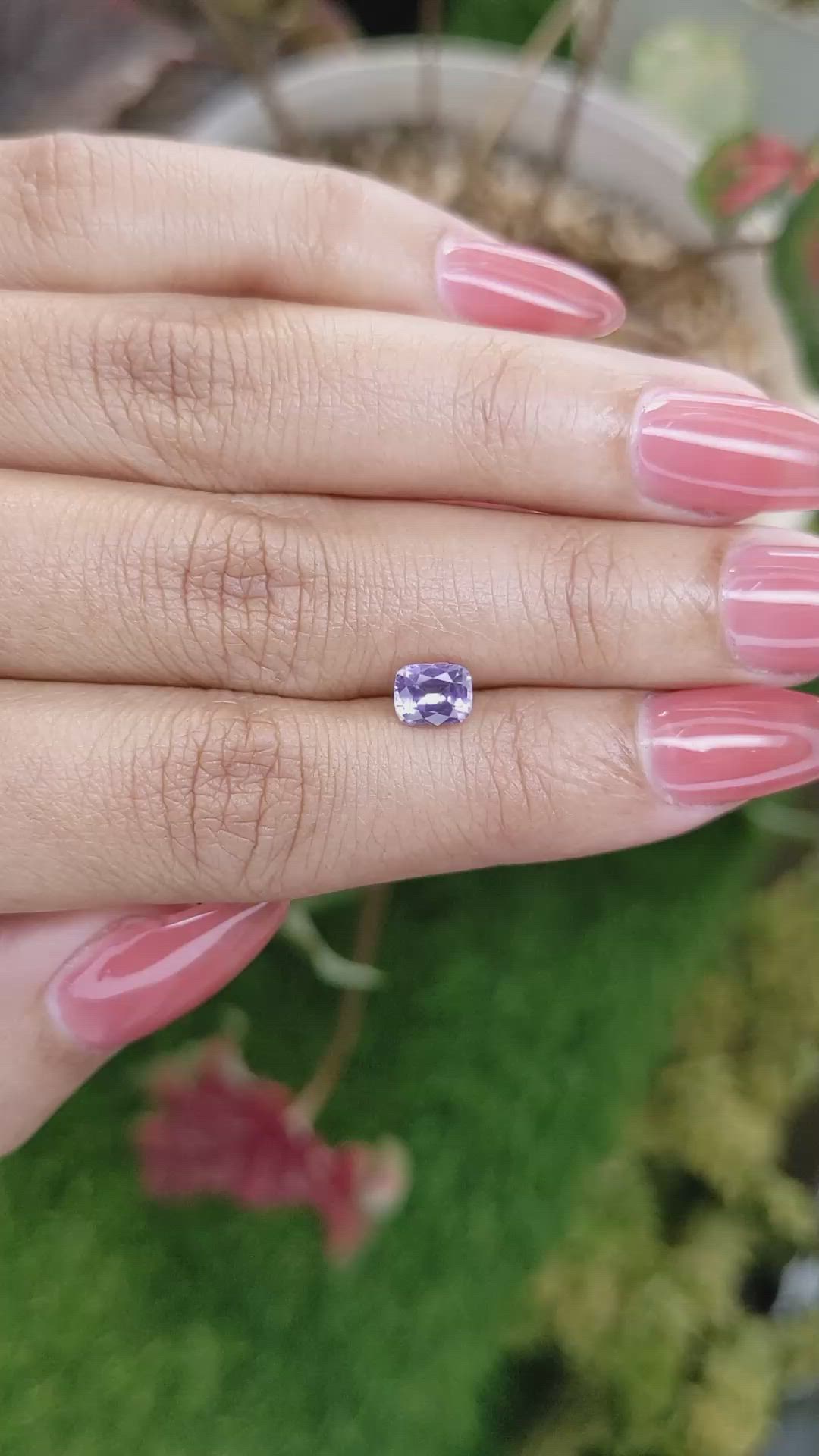 0.87 Ct. Purple Spinel from Ceylon (Sri Lanka) Size Video