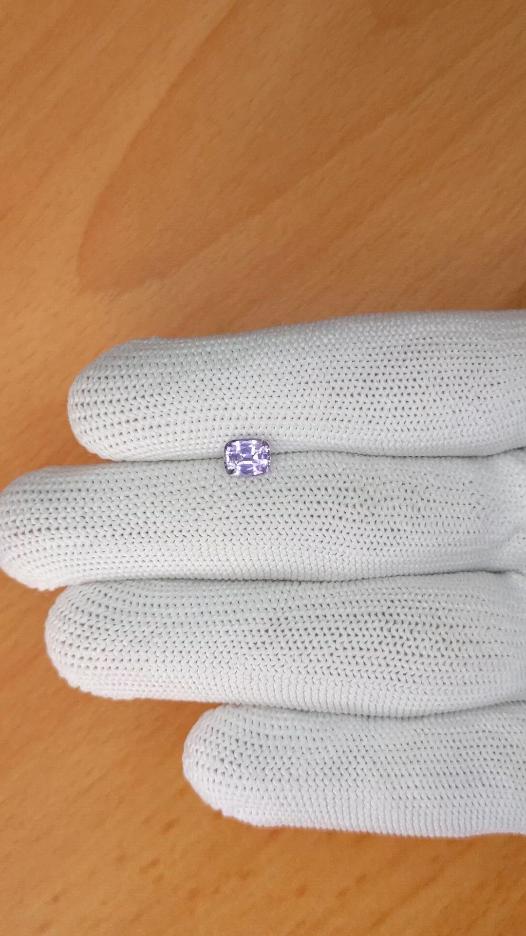 0.87 Ct. Purple Spinel from Ceylon (Sri Lanka) Size Video