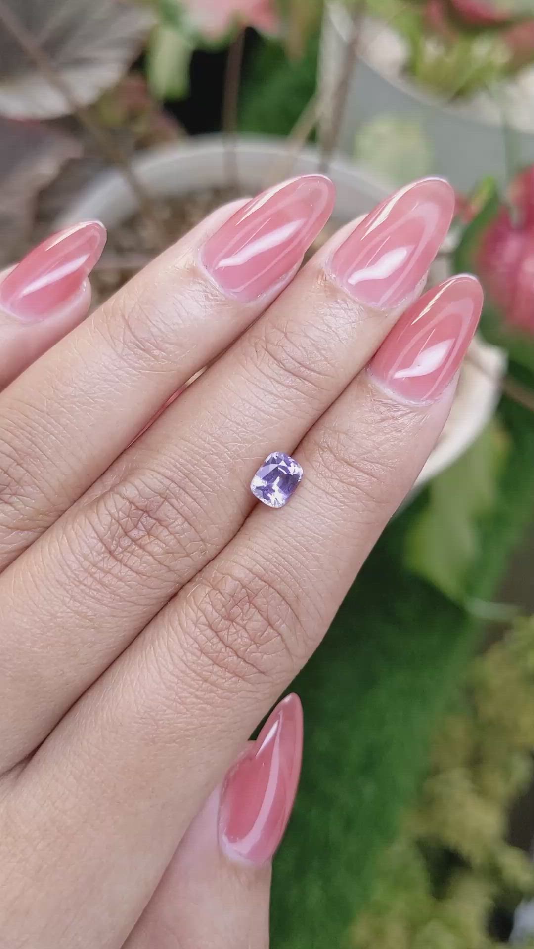 0.87 Ct. Purple Spinel from Ceylon (Sri Lanka) Size Video