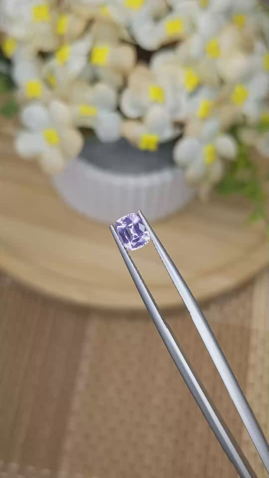 0.87 Ct. Purple Spinel from Ceylon (Sri Lanka) Size Video