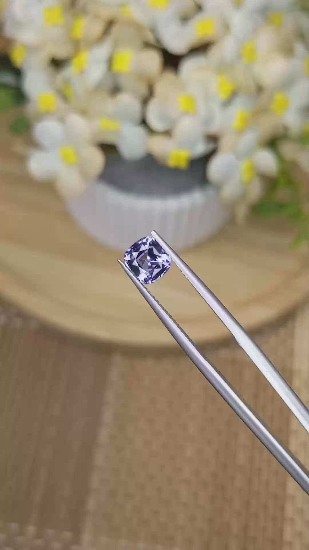 1.27 Ct. Purple Spinel from Ceylon (Sri Lanka) Size Video