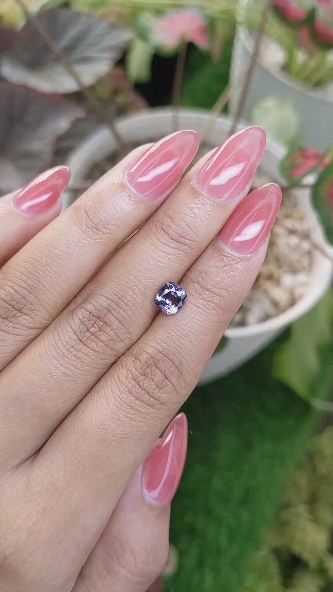 1.27 Ct. Purple Spinel from Ceylon (Sri Lanka) Size Video