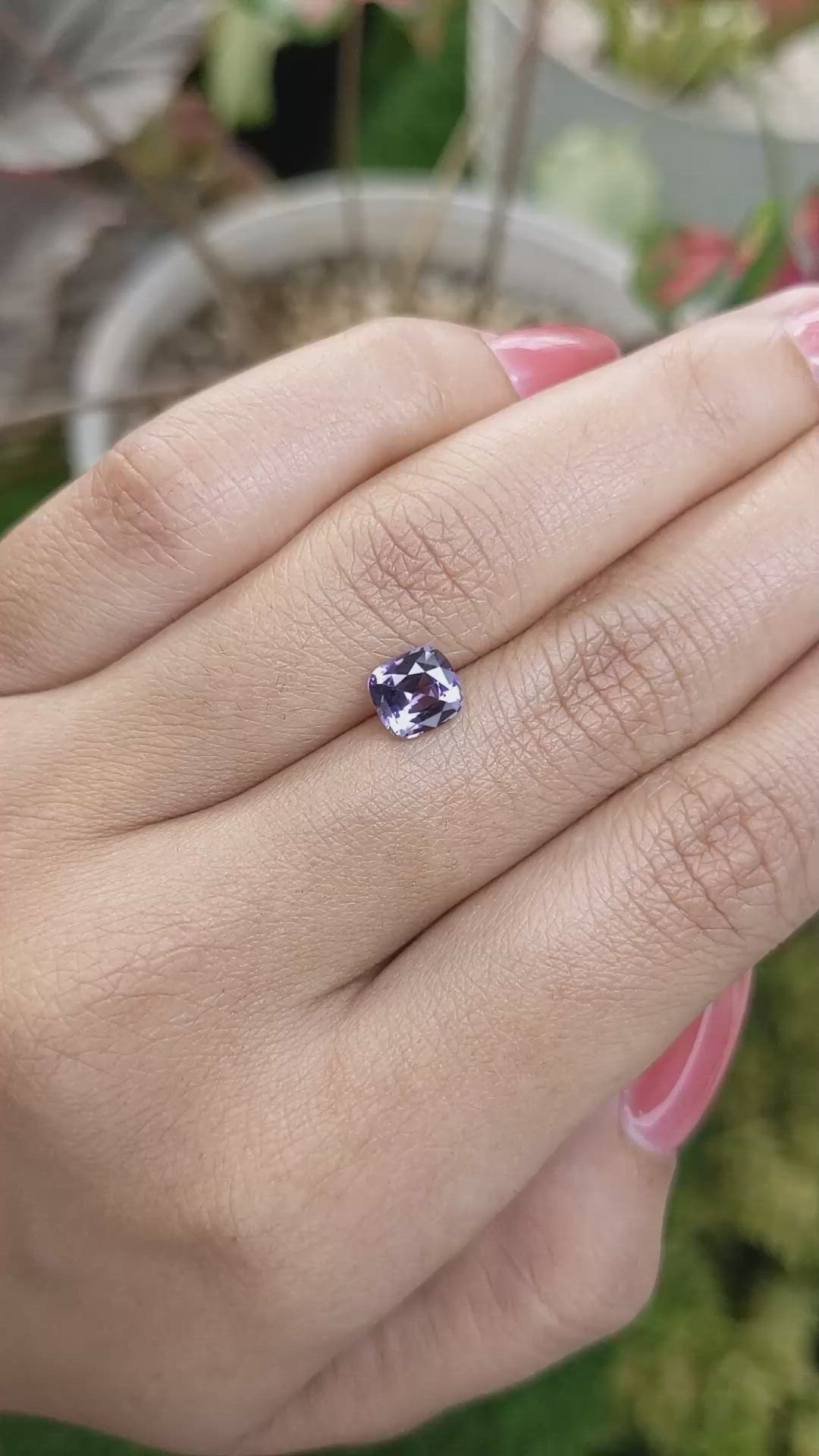 1.27 Ct. Purple Spinel from Ceylon (Sri Lanka) Size Video