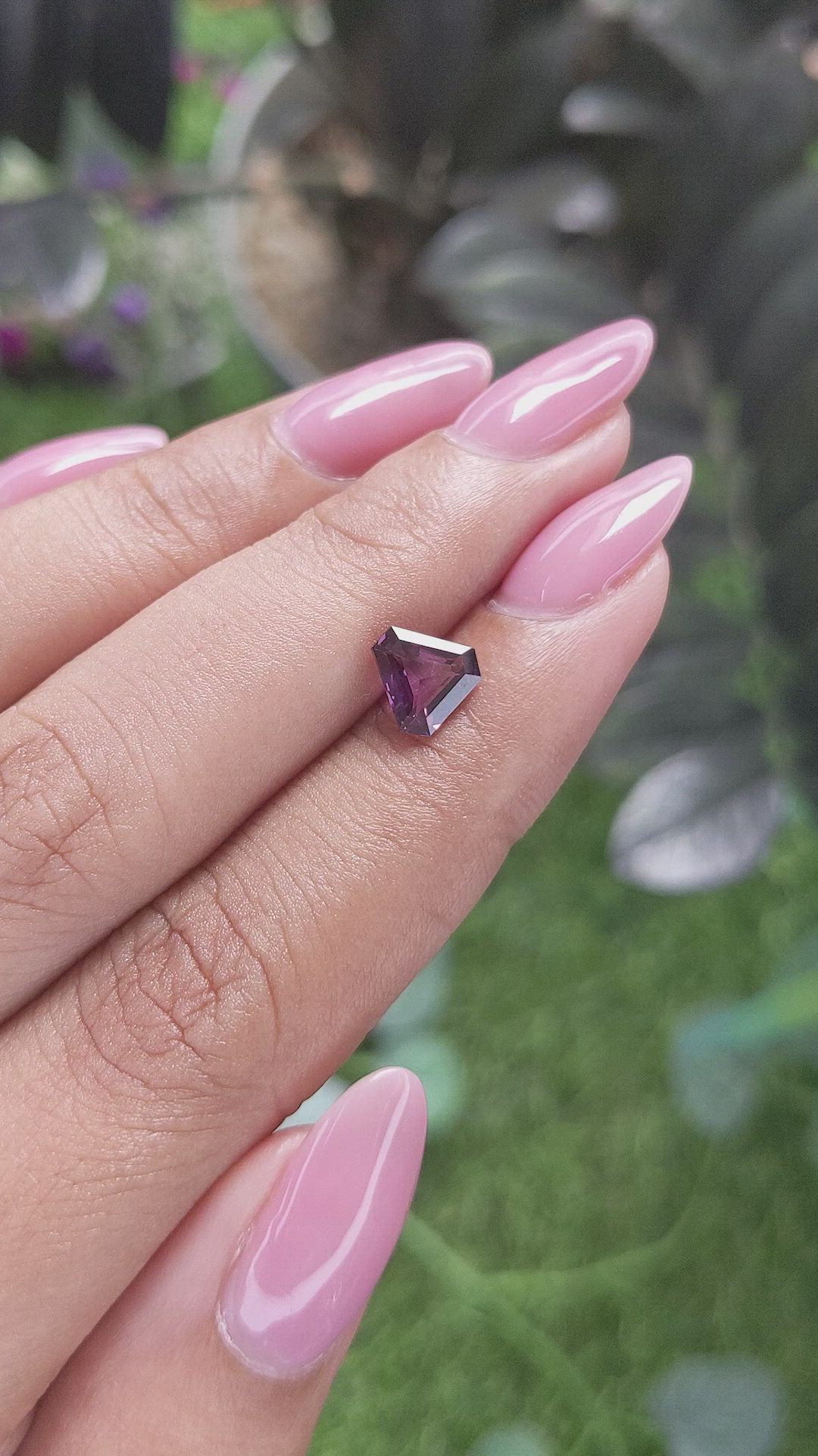 0.98 Ct. Pinkish Purple Spinel from Ceylon (Sri Lanka) Size Video