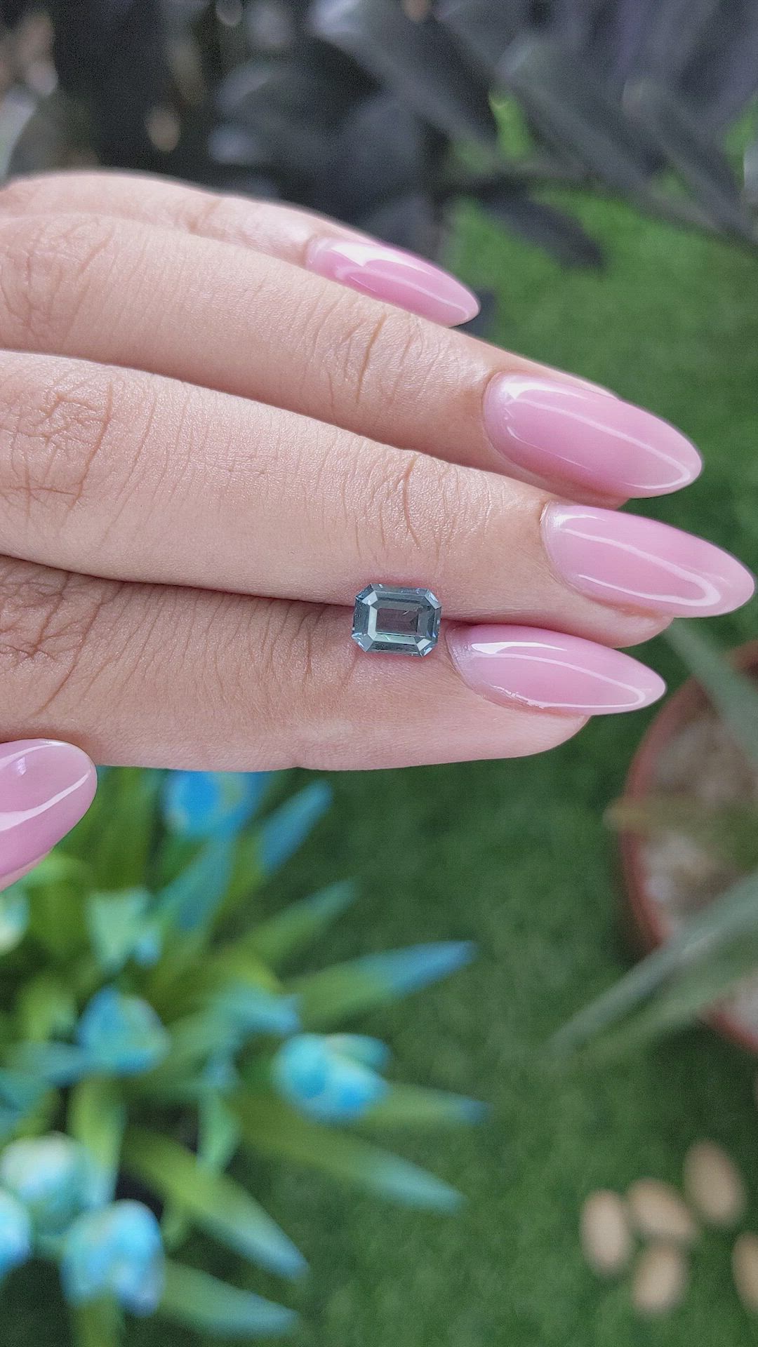 1.07 Ct. Blue Spinel from Ceylon (Sri Lanka) Size Video