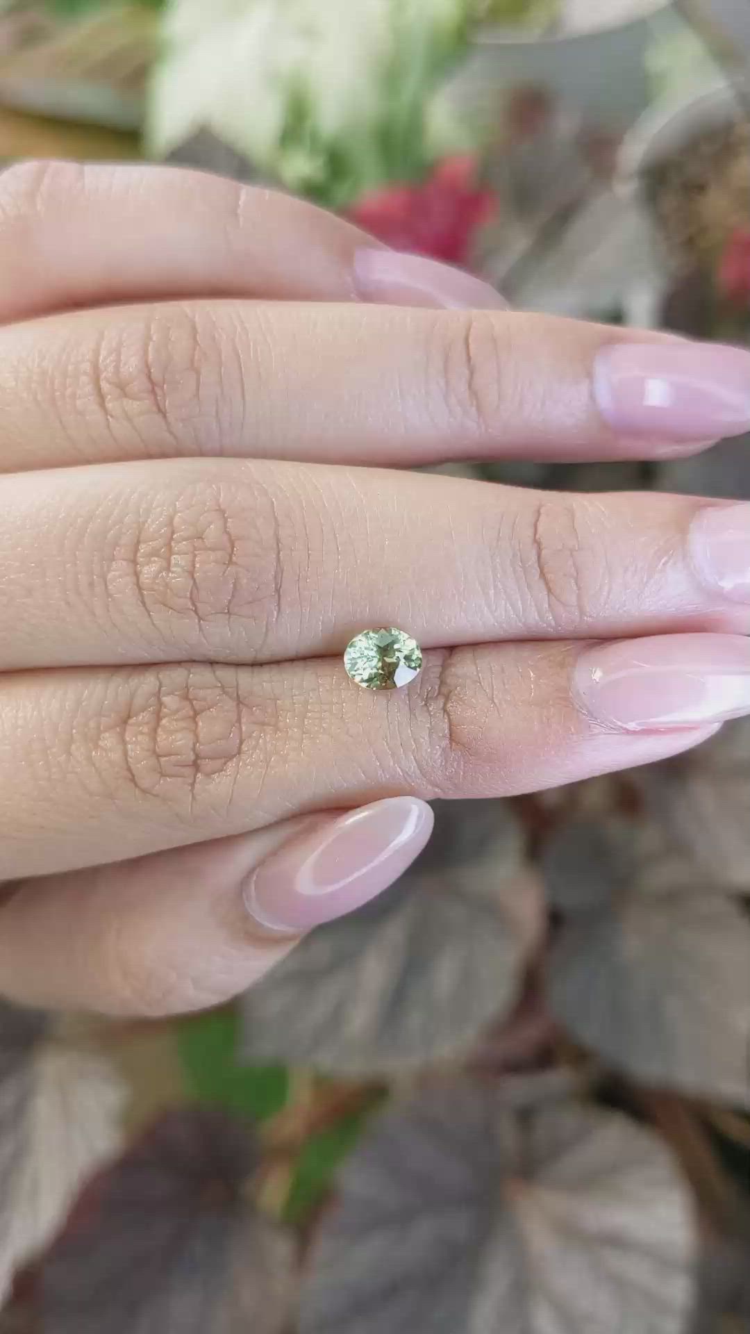 0.86 Ct. Green Chrysoberyl from Ceylon (Sri Lanka) Size Video