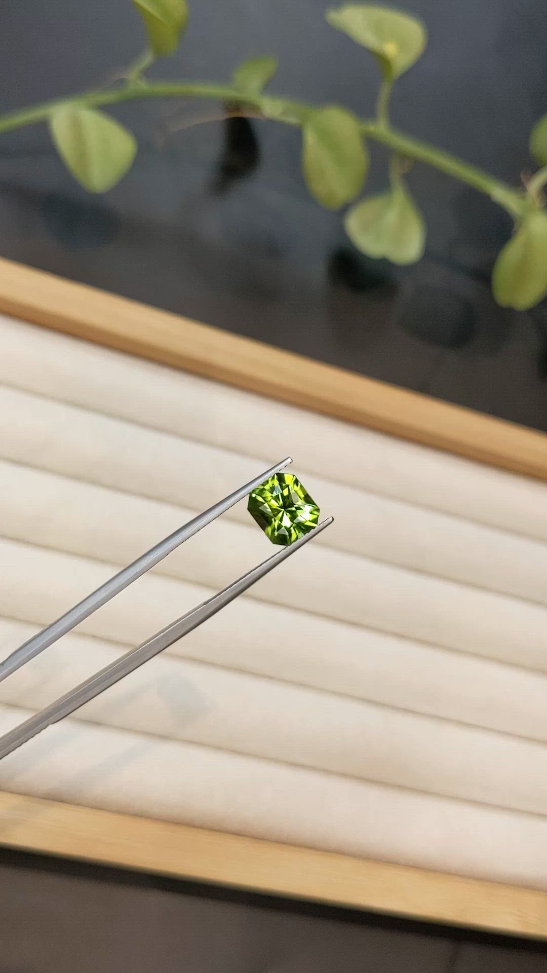 2.81 Ct. Yellowish Green Peridot from Ceylon (Sri Lanka) Size Video