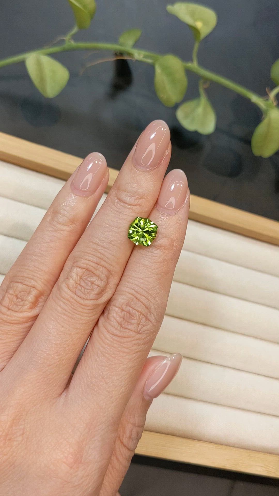 2.73 Ct. Yellowish Green Peridot from Pakistan Size Video
