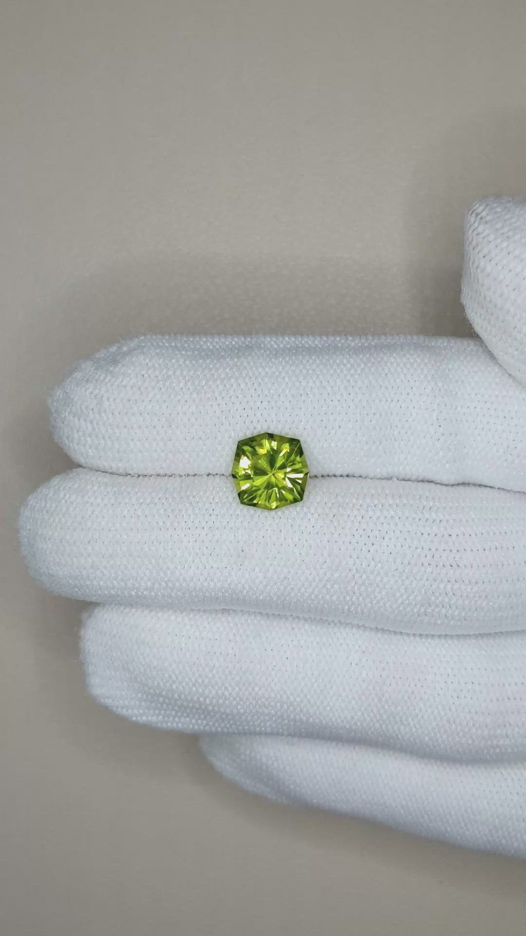 2.73 Ct. Yellowish Green Peridot from Pakistan Size Video