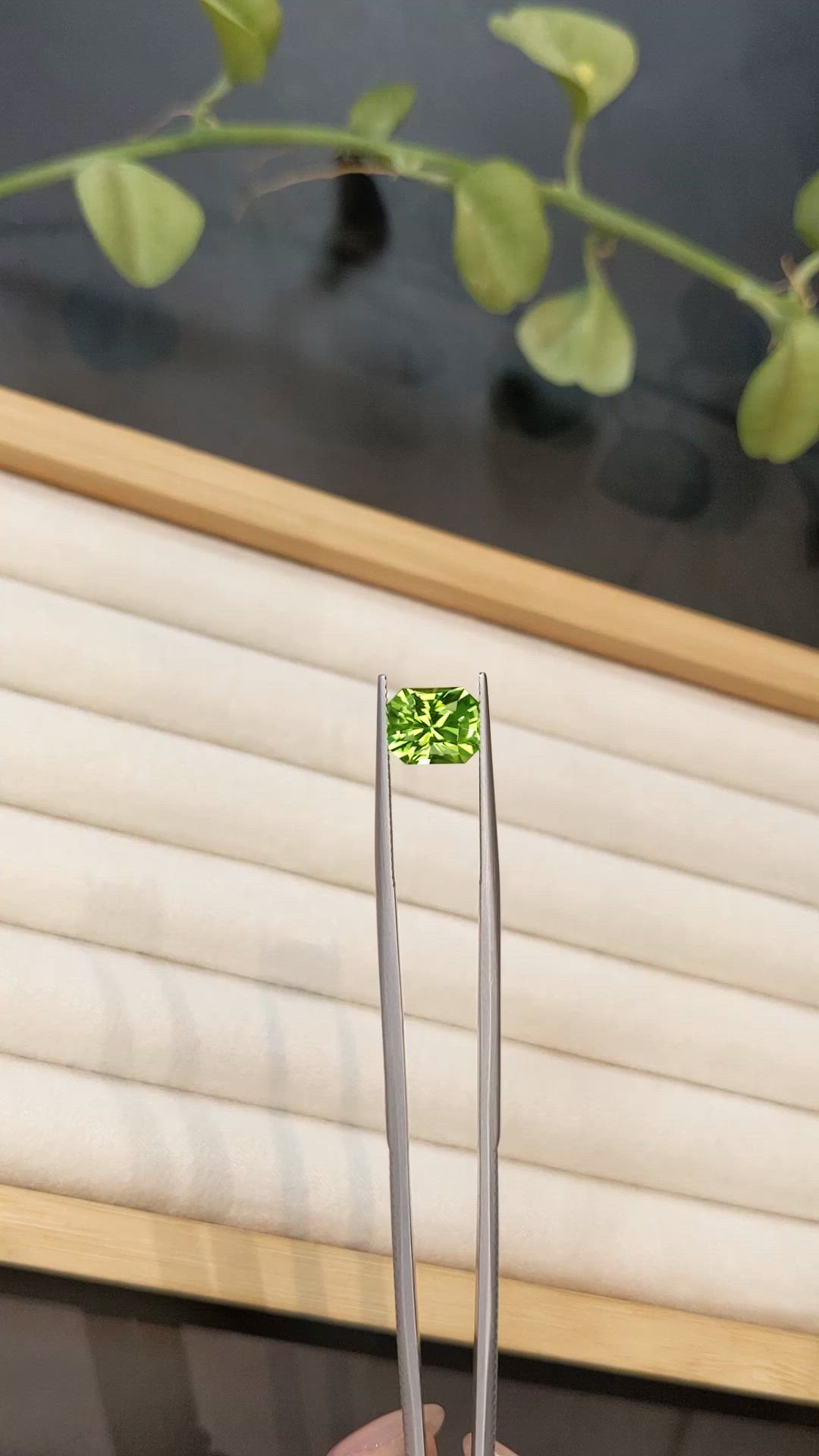 2.71 Ct. Green (Lime Green) Peridot from Pakistan Size Video