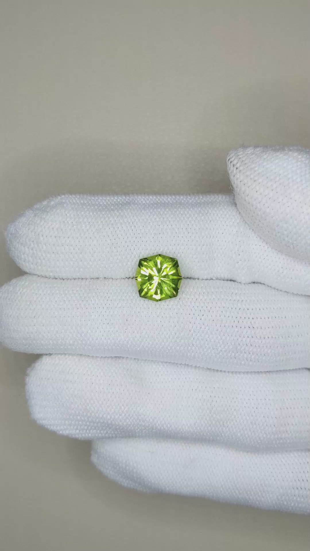 2.83 Ct. Yellowish Green Peridot from Pakistan Size Video