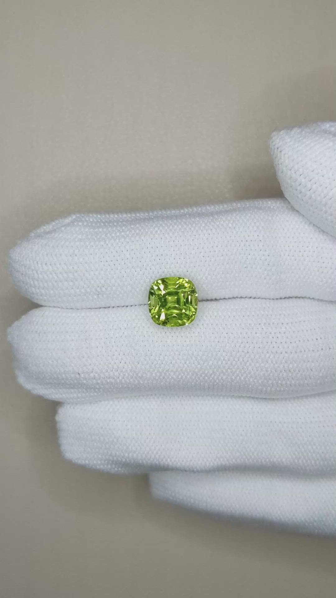3.13 Ct. Green Peridot from Pakistan Size Video