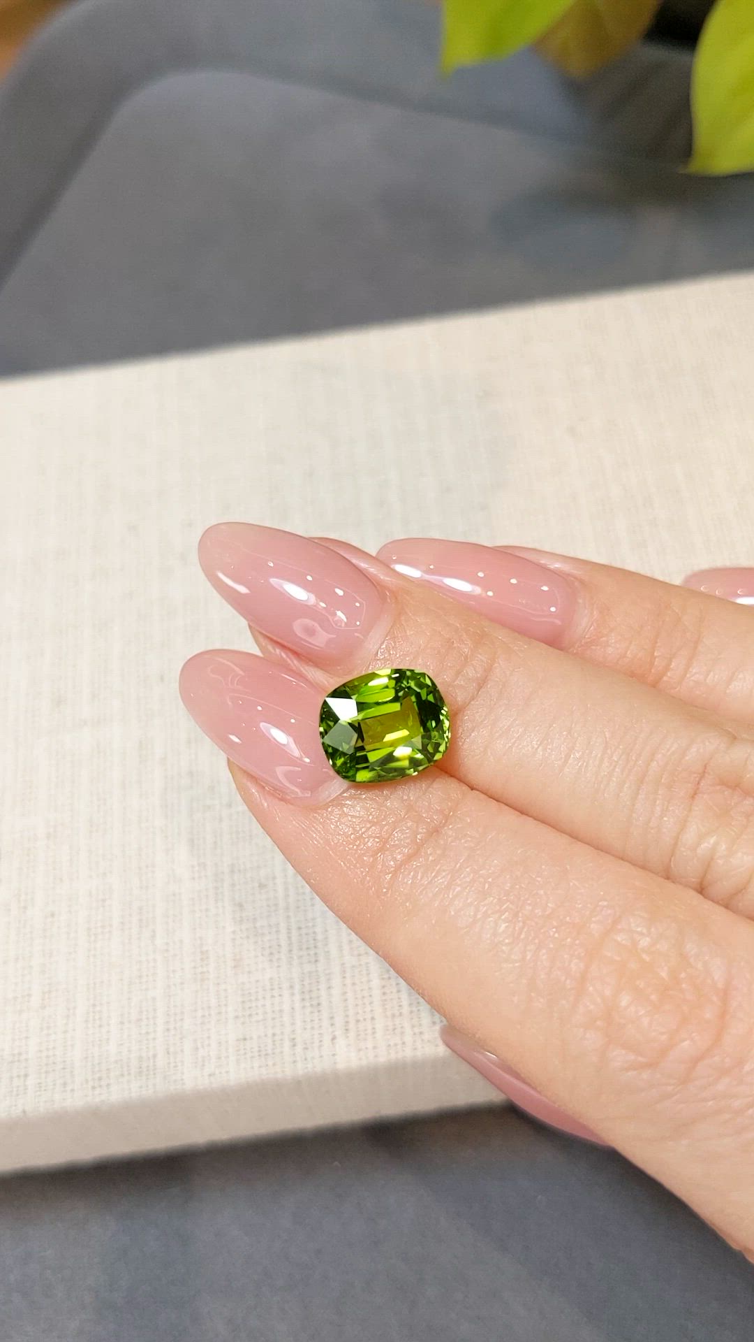 4.83 Ct. Yellowish Green Peridot from Pakistan Size Video