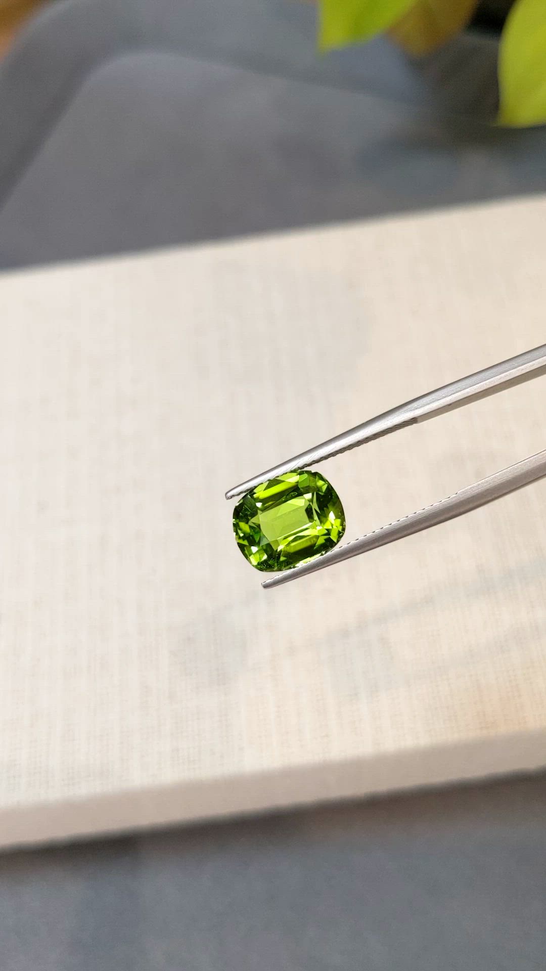 4.83 Ct. Yellowish Green Peridot from Pakistan Size Video