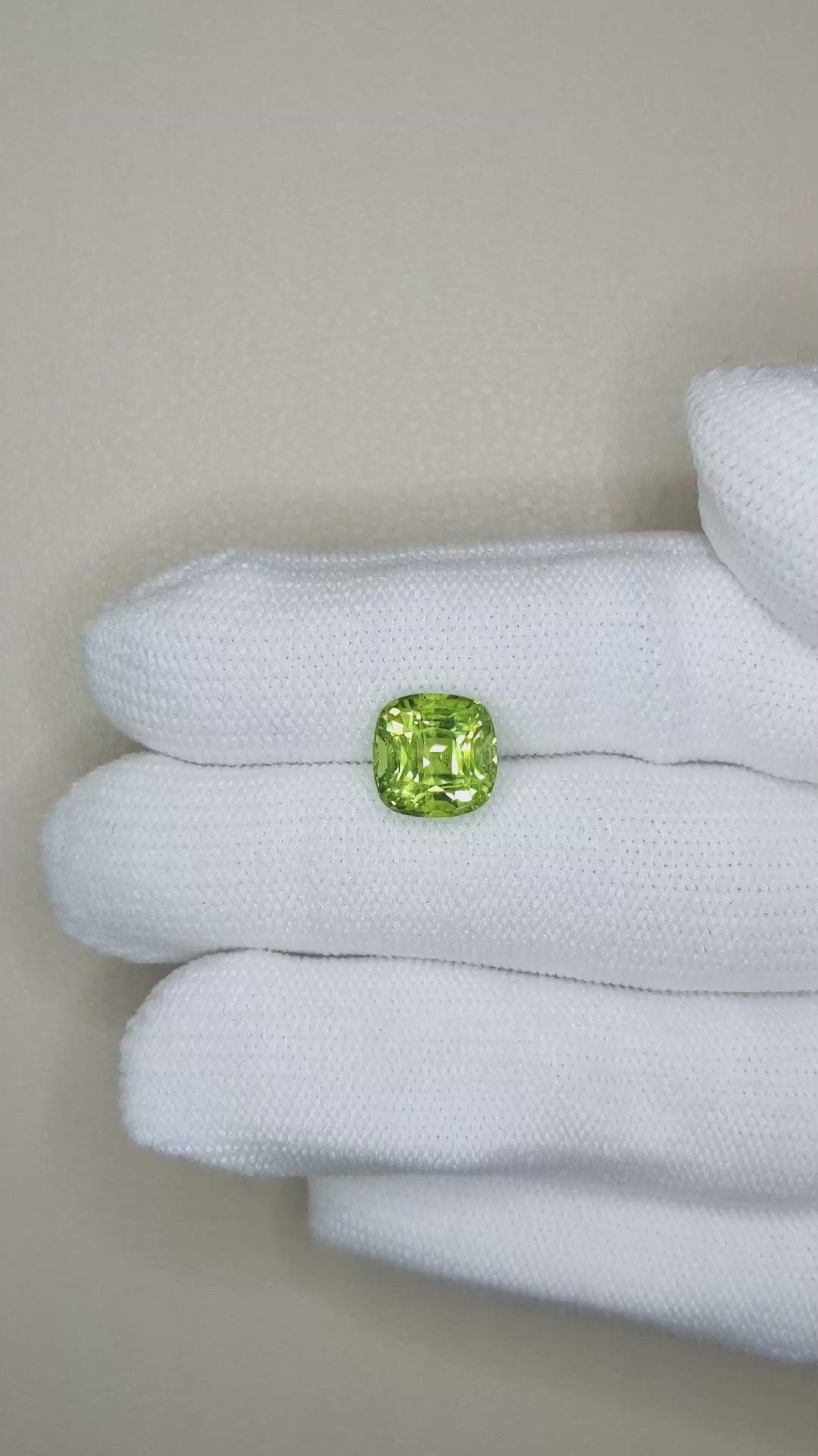 3.96 Ct. Green Peridot from Pakistan Size Video