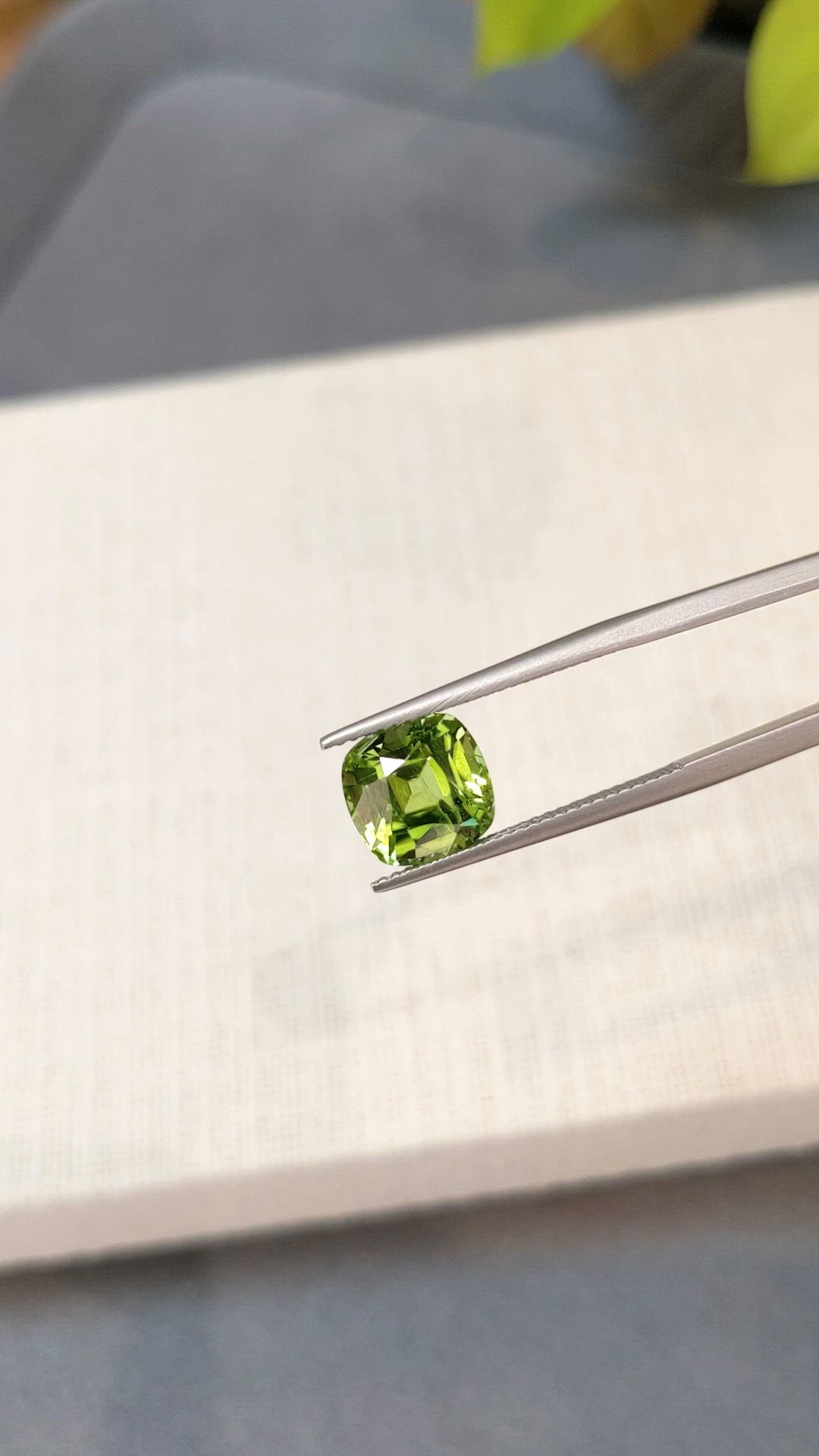 3.96 Ct. Green (Lime Green) Peridot from Pakistan Size Video