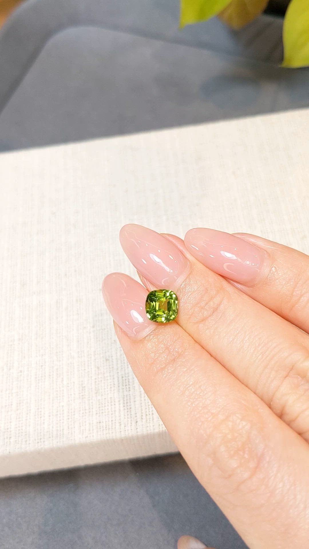 2.02 Ct. Yellowish Green Peridot from Pakistan Size Video
