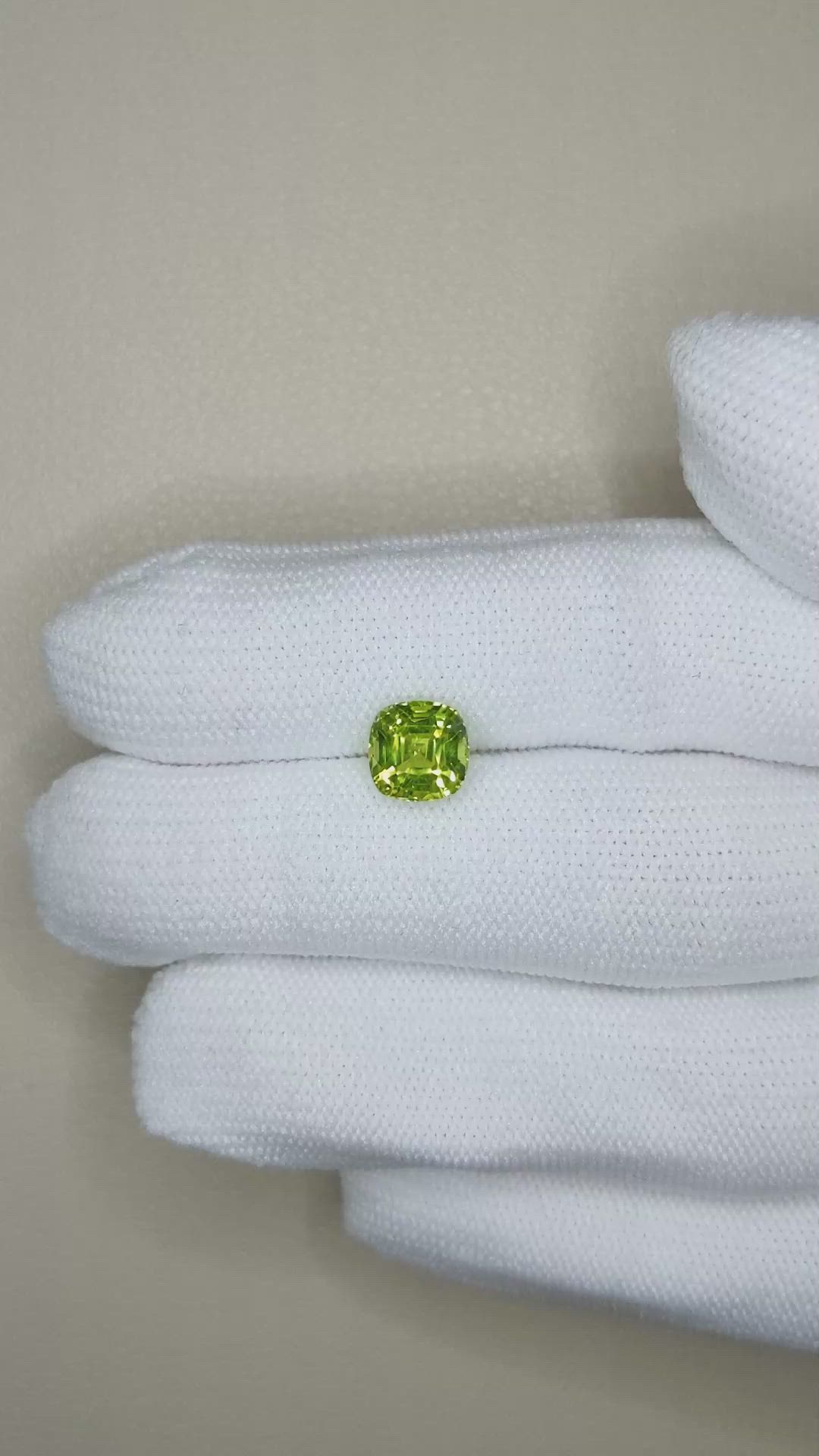 2.02 Ct. Yellowish Green Peridot from Pakistan Size Video