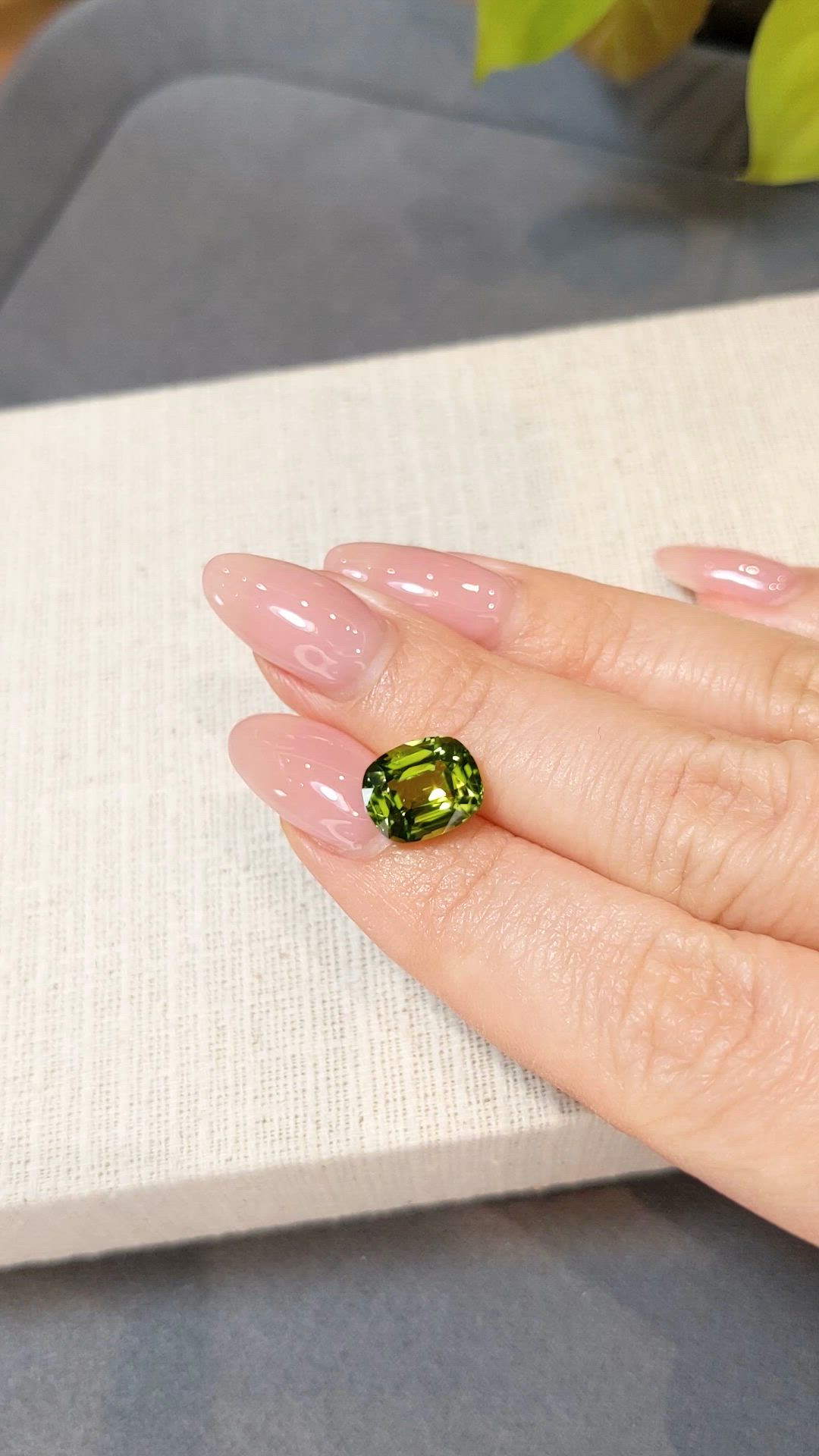 3.99 Ct. Yellowish Green Peridot from Pakistan Size Video