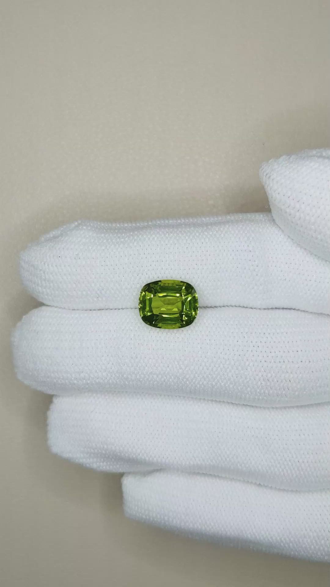 3.99 Ct. Yellowish Green Peridot from Pakistan Size Video