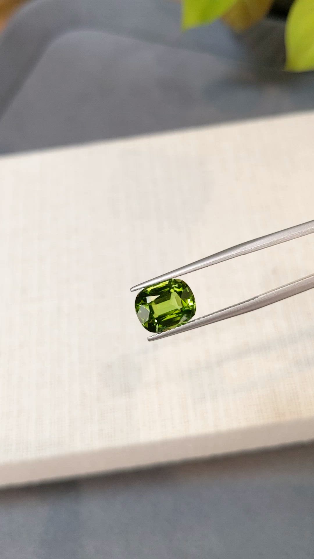 3.99 Ct. Yellowish Green Peridot from Pakistan Size Video
