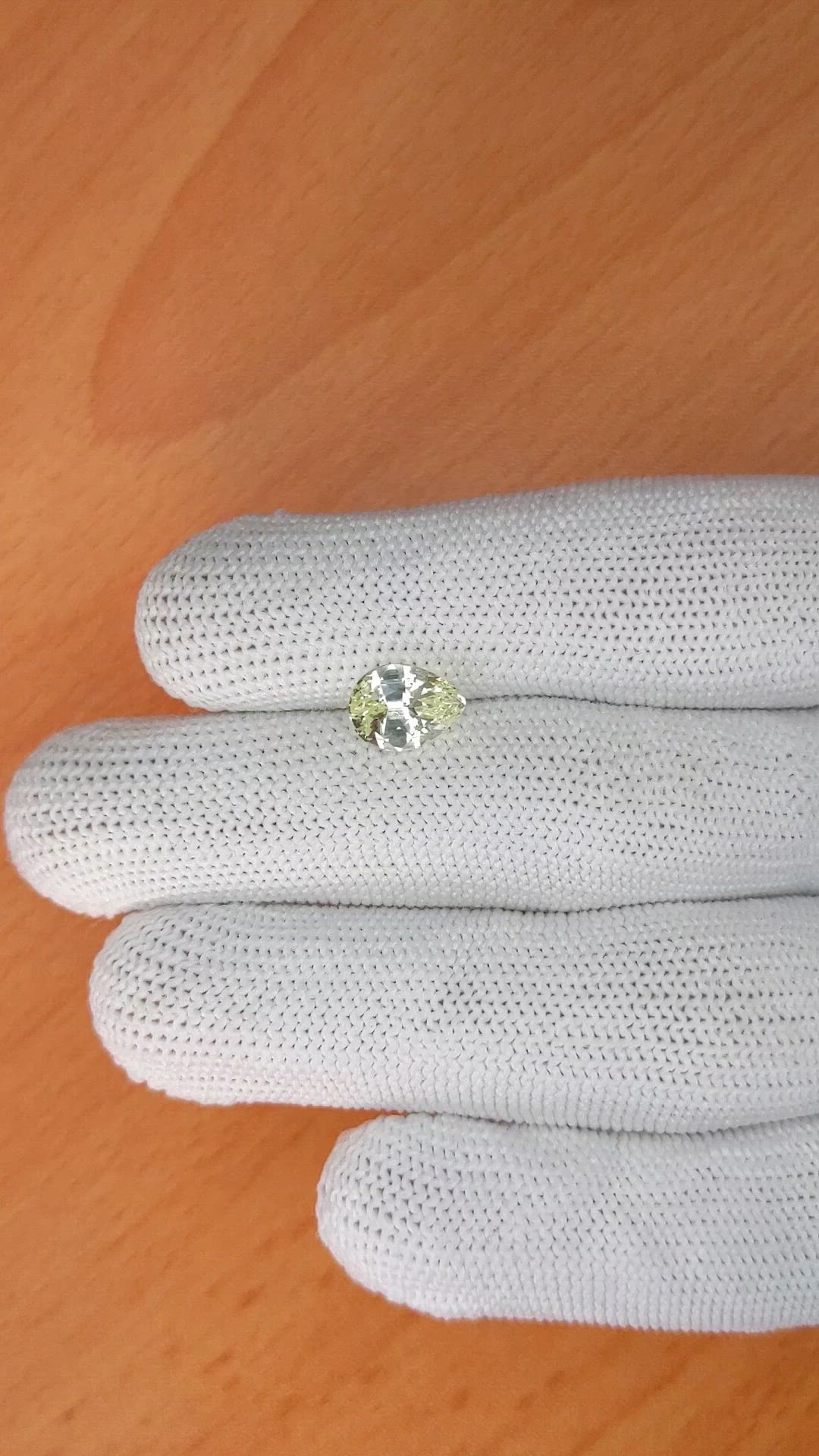 2.26 Ct. Yellow Chrysoberyl from Ceylon (Sri Lanka) Size Video