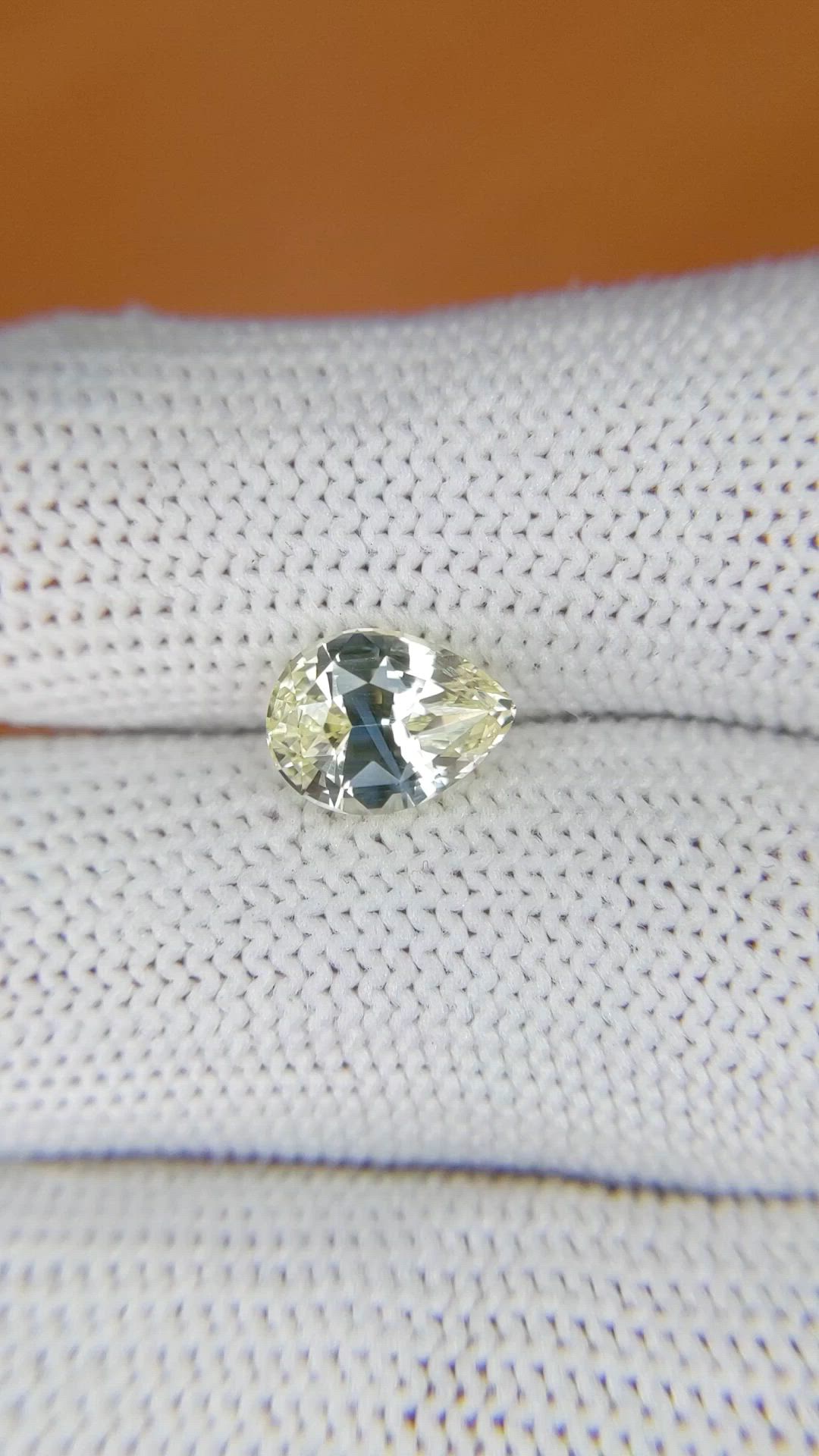 2.26 Ct. Yellow Chrysoberyl from Ceylon (Sri Lanka) Size Video