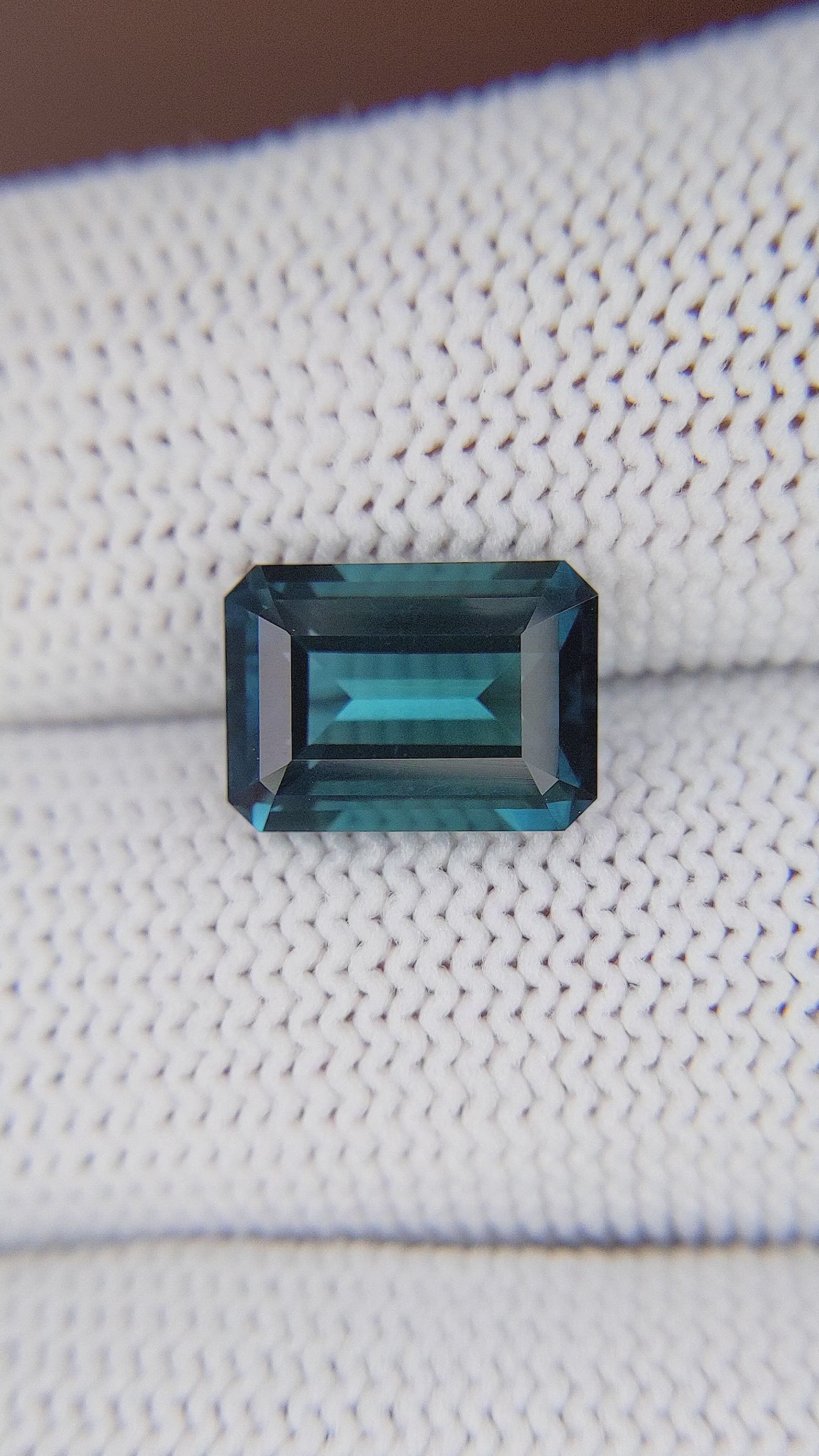 3.92 Ct. Greenish Blue Tourmaline from Tanzania Size Video