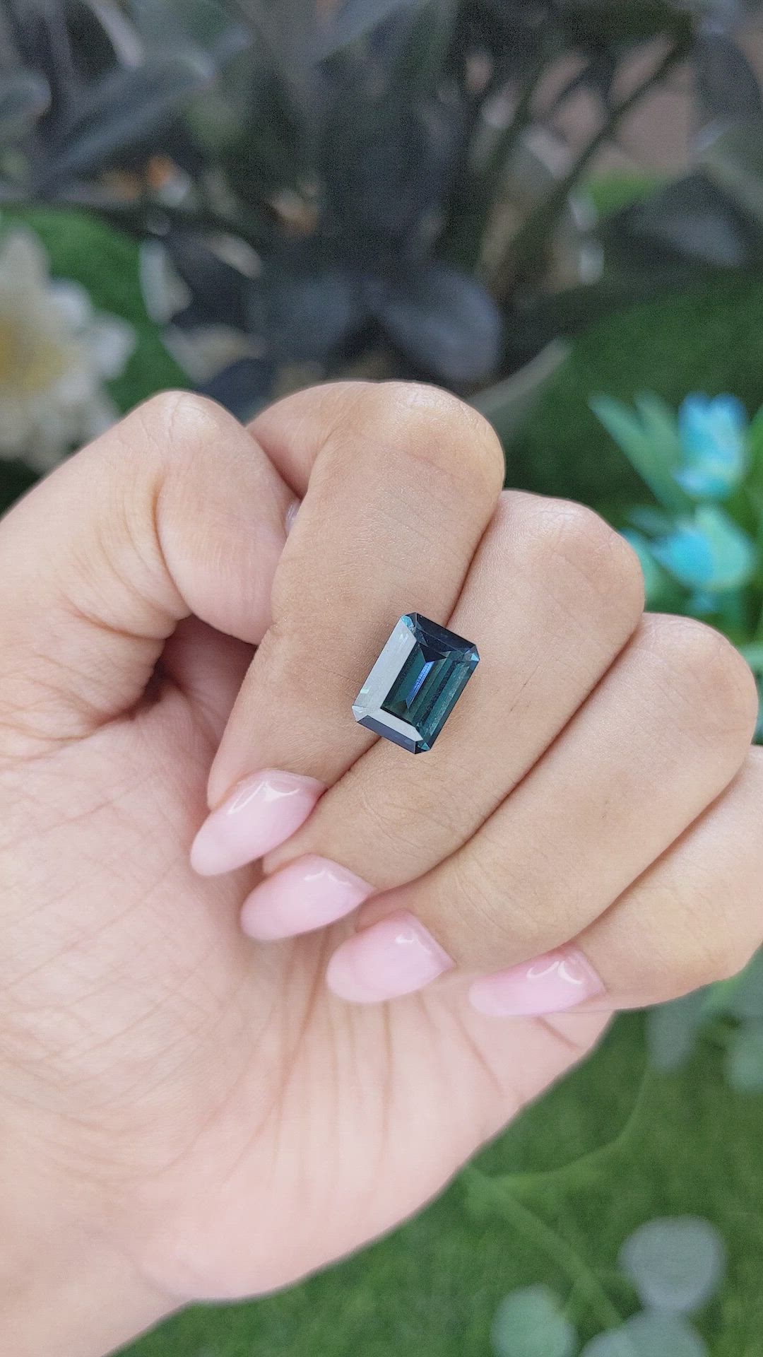 3.92 Ct. Greenish Blue Tourmaline from Tanzania Size Video