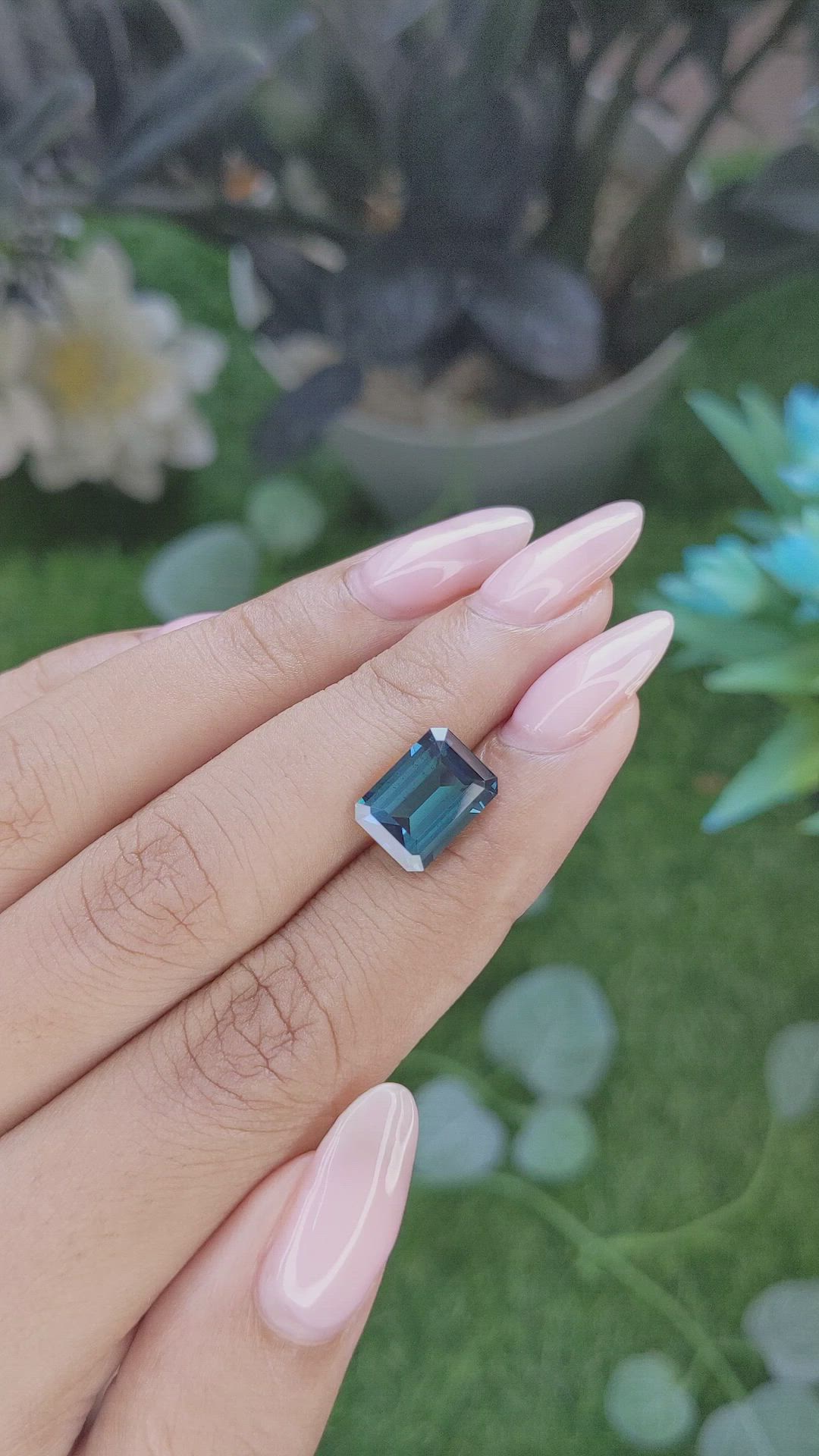 3.92 Ct. Greenish Blue Tourmaline from Tanzania Size Video