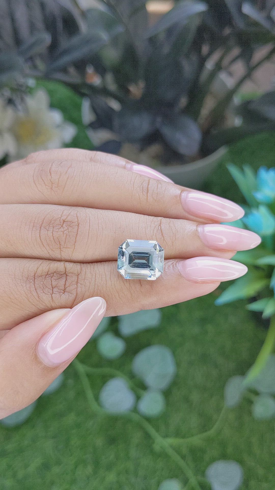 6.07 Ct. Blue Aquamarine from Madagascar Size Video