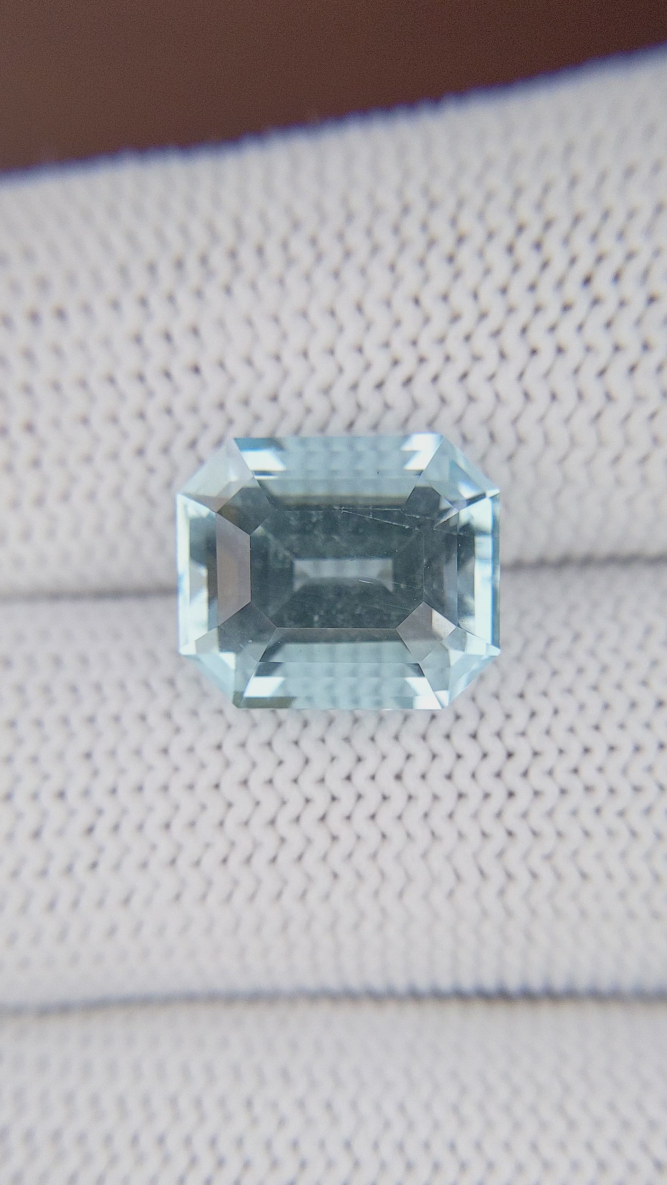 6.07 Ct. Blue Aquamarine from Madagascar Size Video