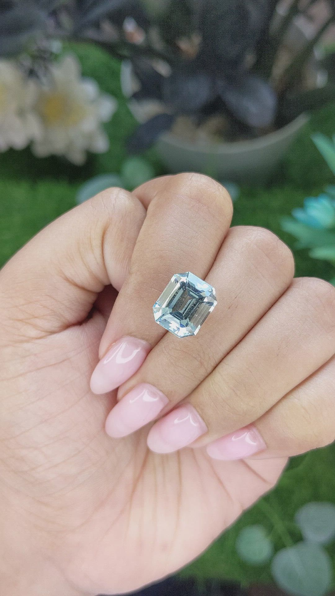 6.07 Ct. Blue Aquamarine from Madagascar Size Video