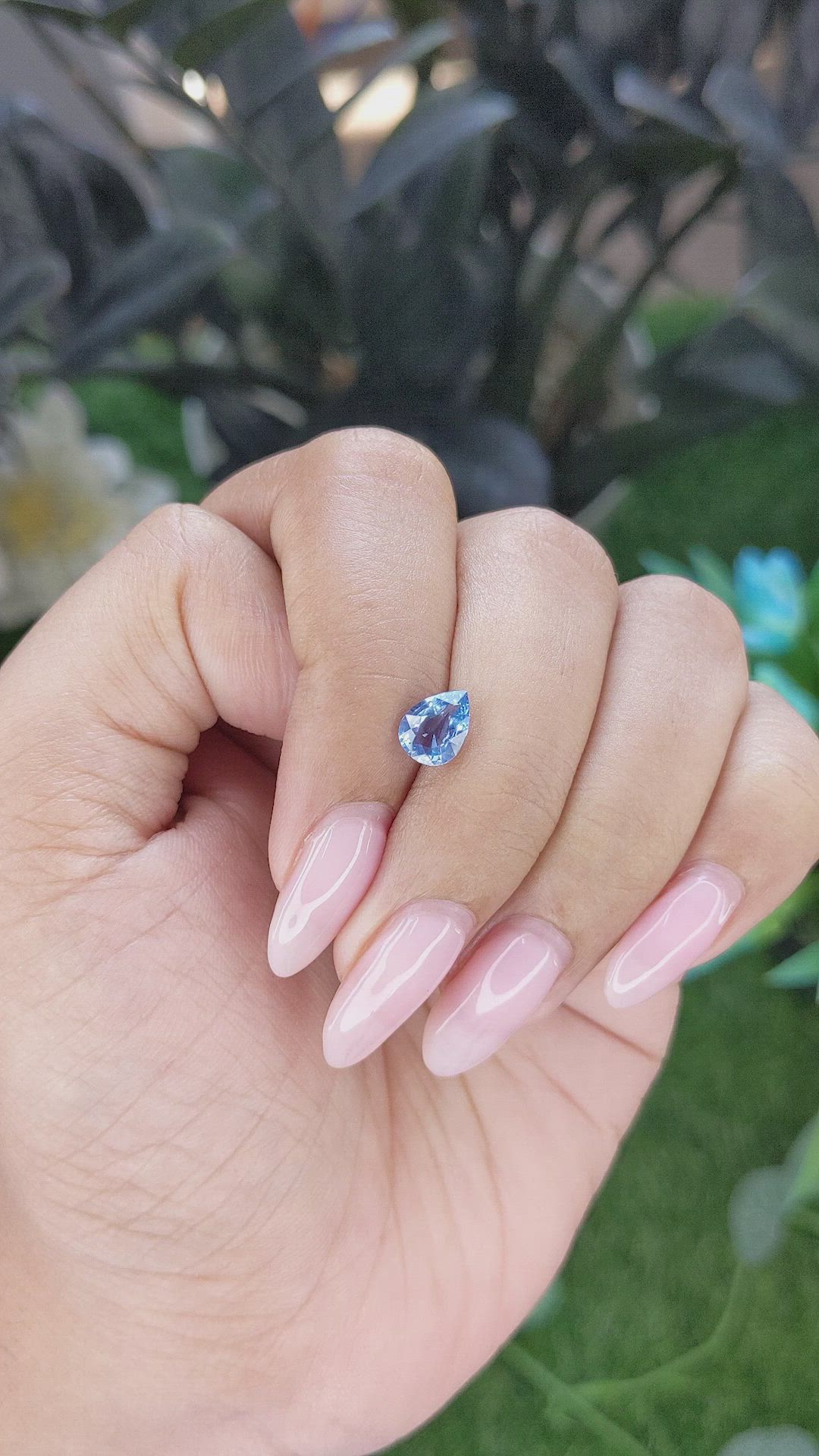 0.98 Ct. Blue Cobalt Spinel from Tanzania Size Video