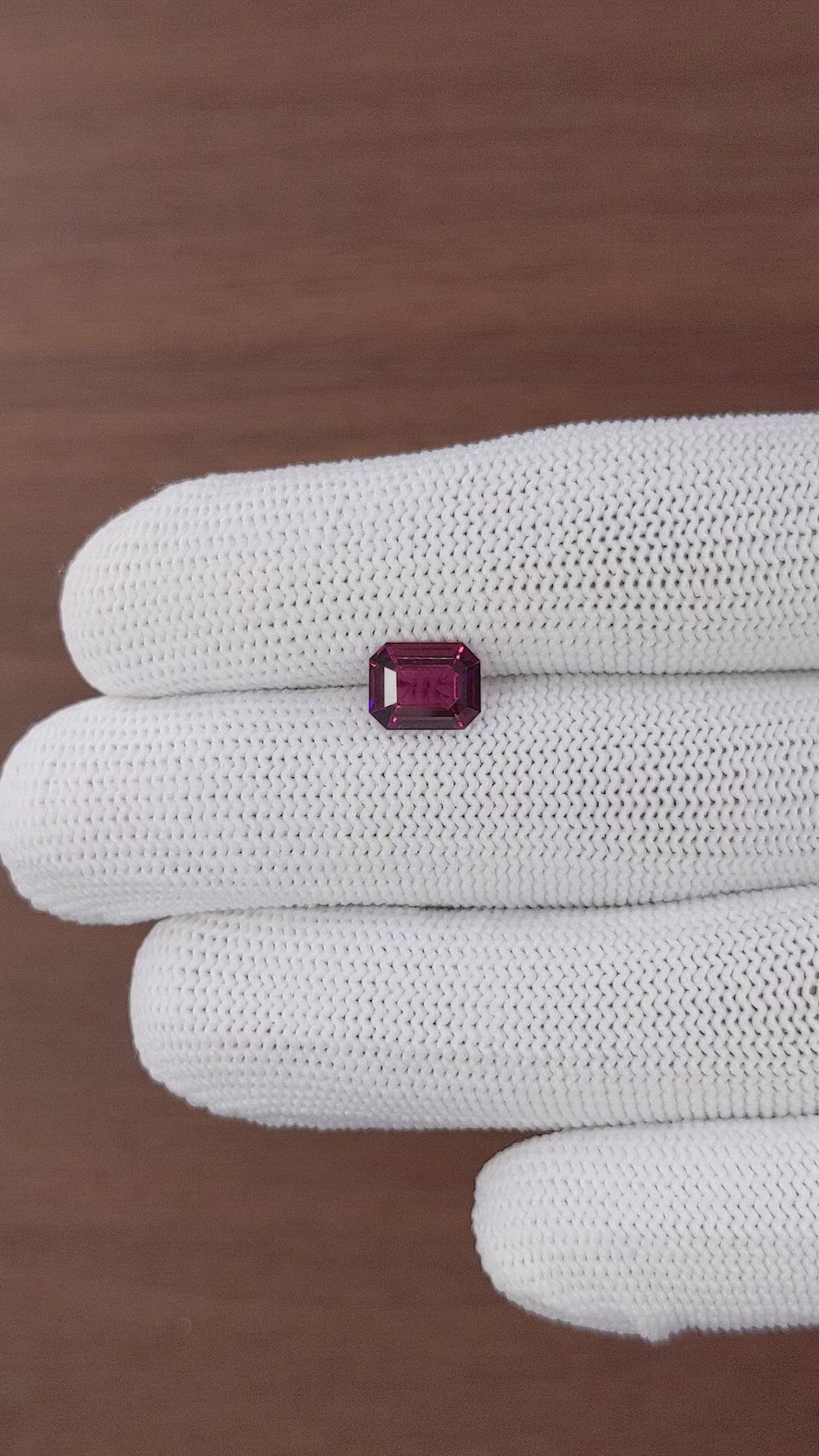 1.93 Ct. Purplish Red Garnet from Tanzania Size Video