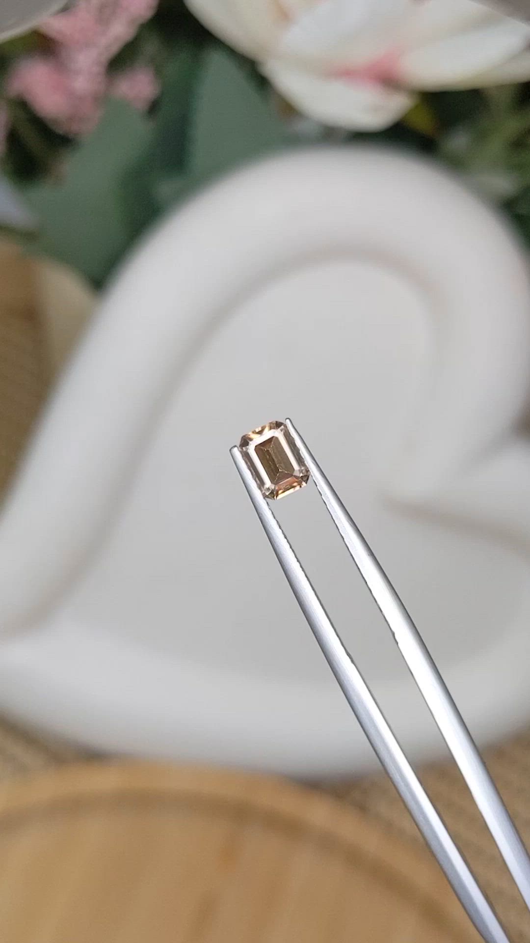 0.79 Ct. Brown Zircon from Ceylon (Sri Lanka) Size Video